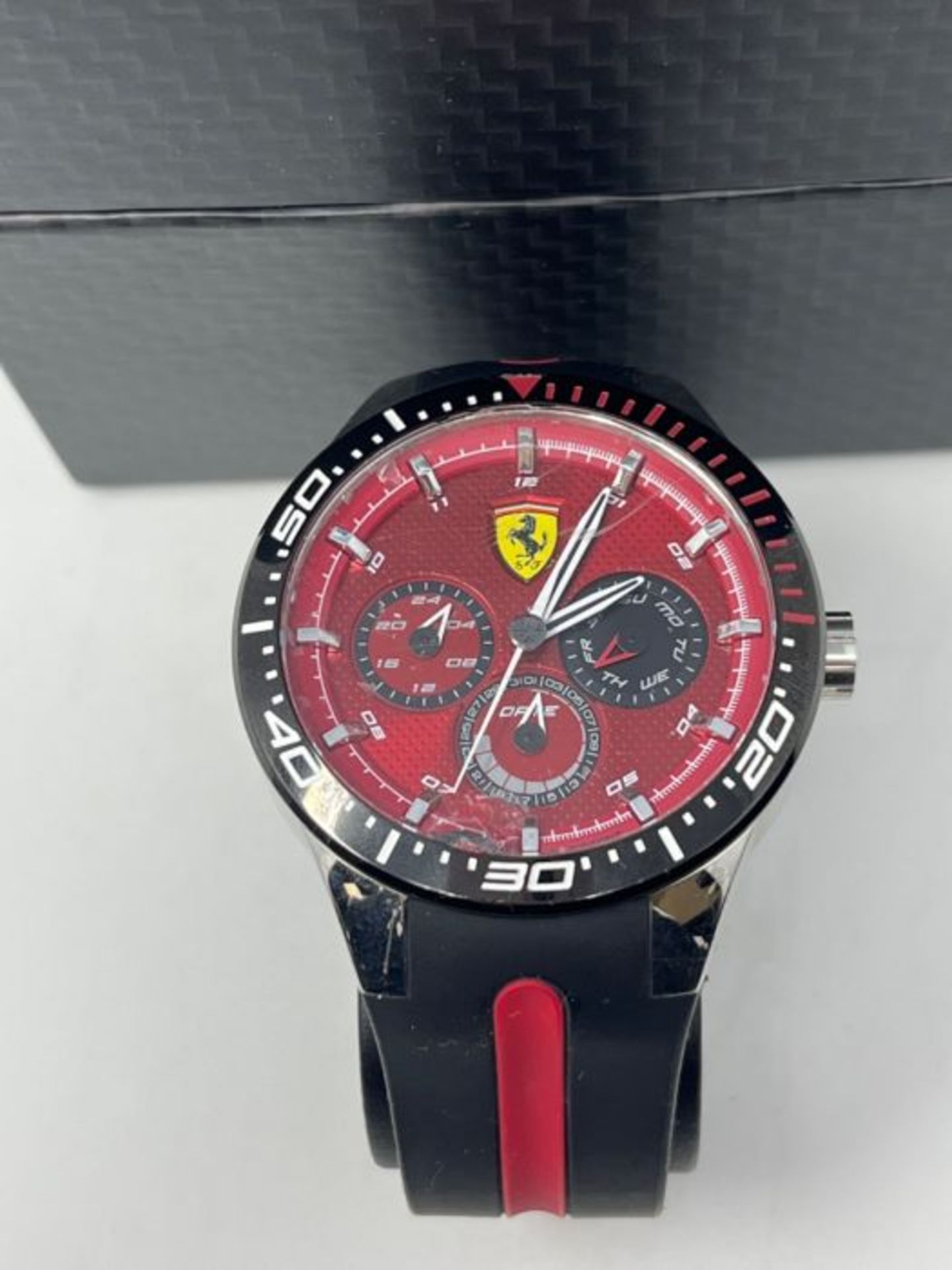 RRP £109.00 Scuderia Ferrari Hommes Multi-cadrans Quartz Montres bracelet avec bracelet en Silicon - Image 3 of 3