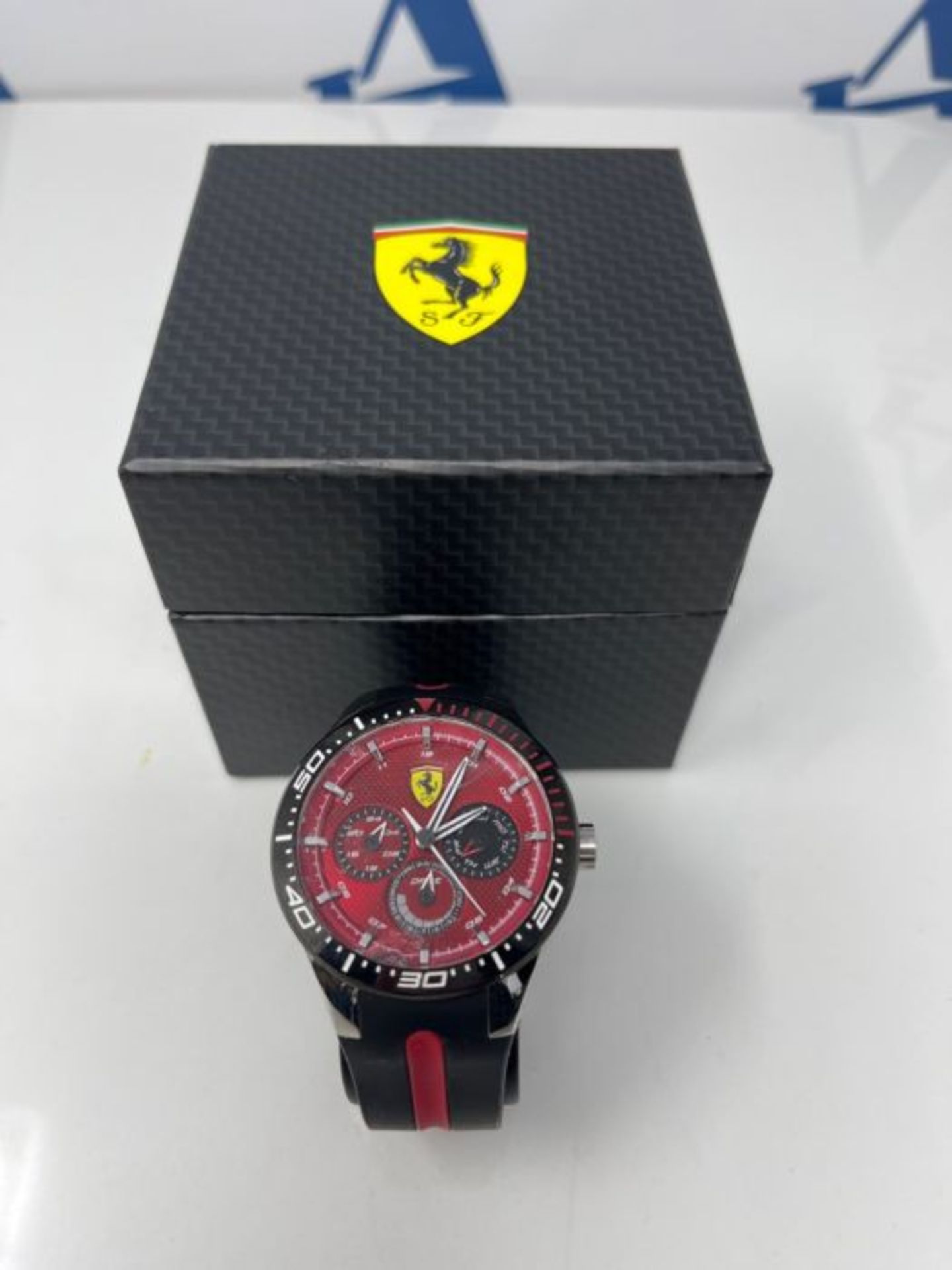 RRP £109.00 Scuderia Ferrari Hommes Multi-cadrans Quartz Montres bracelet avec bracelet en Silicon - Image 2 of 3