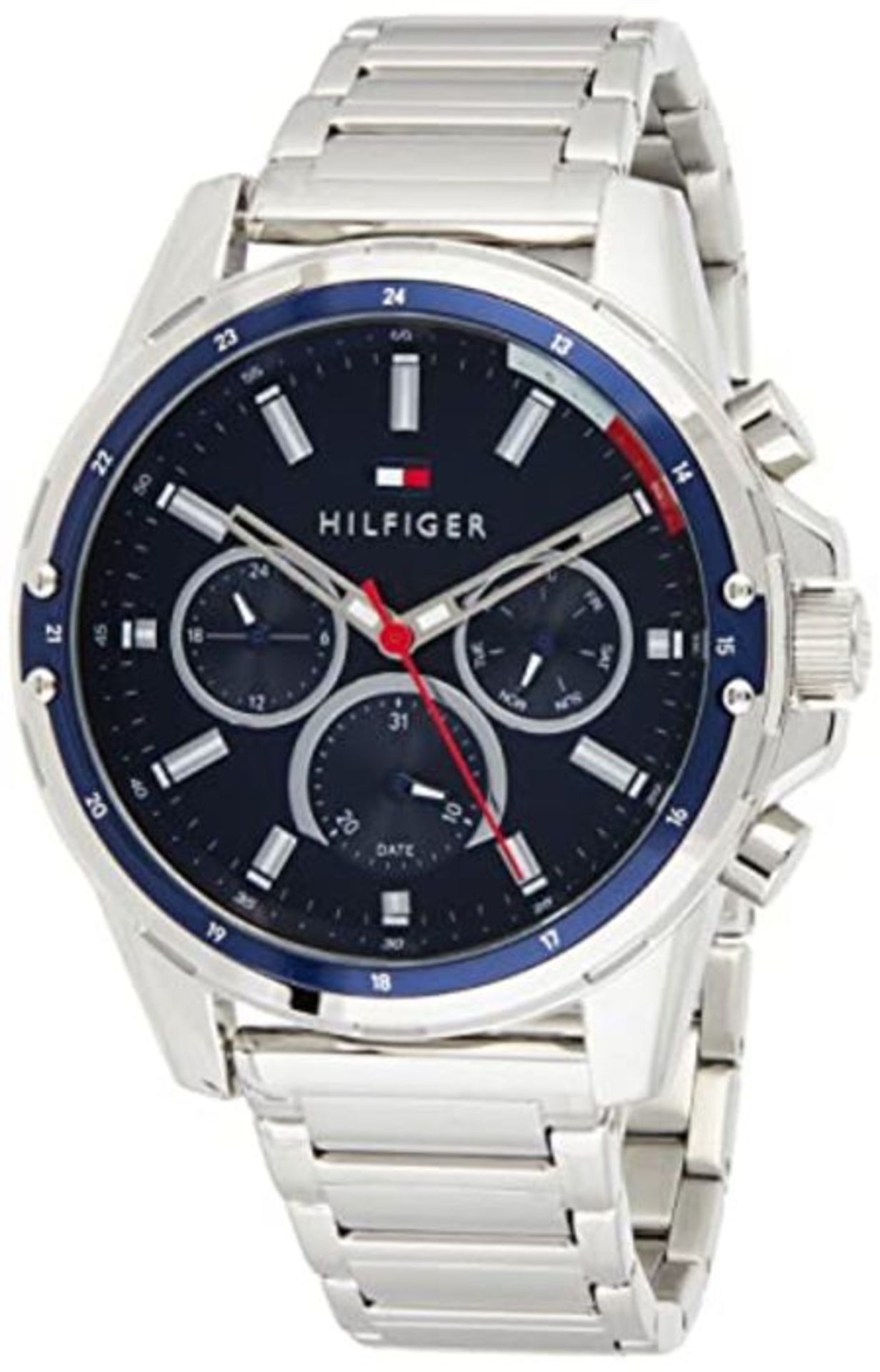 RRP £128.00 Tommy Hilfiger Homme Analogique Quartz Montre avec Bracelet en Acier Inoxydable 179178