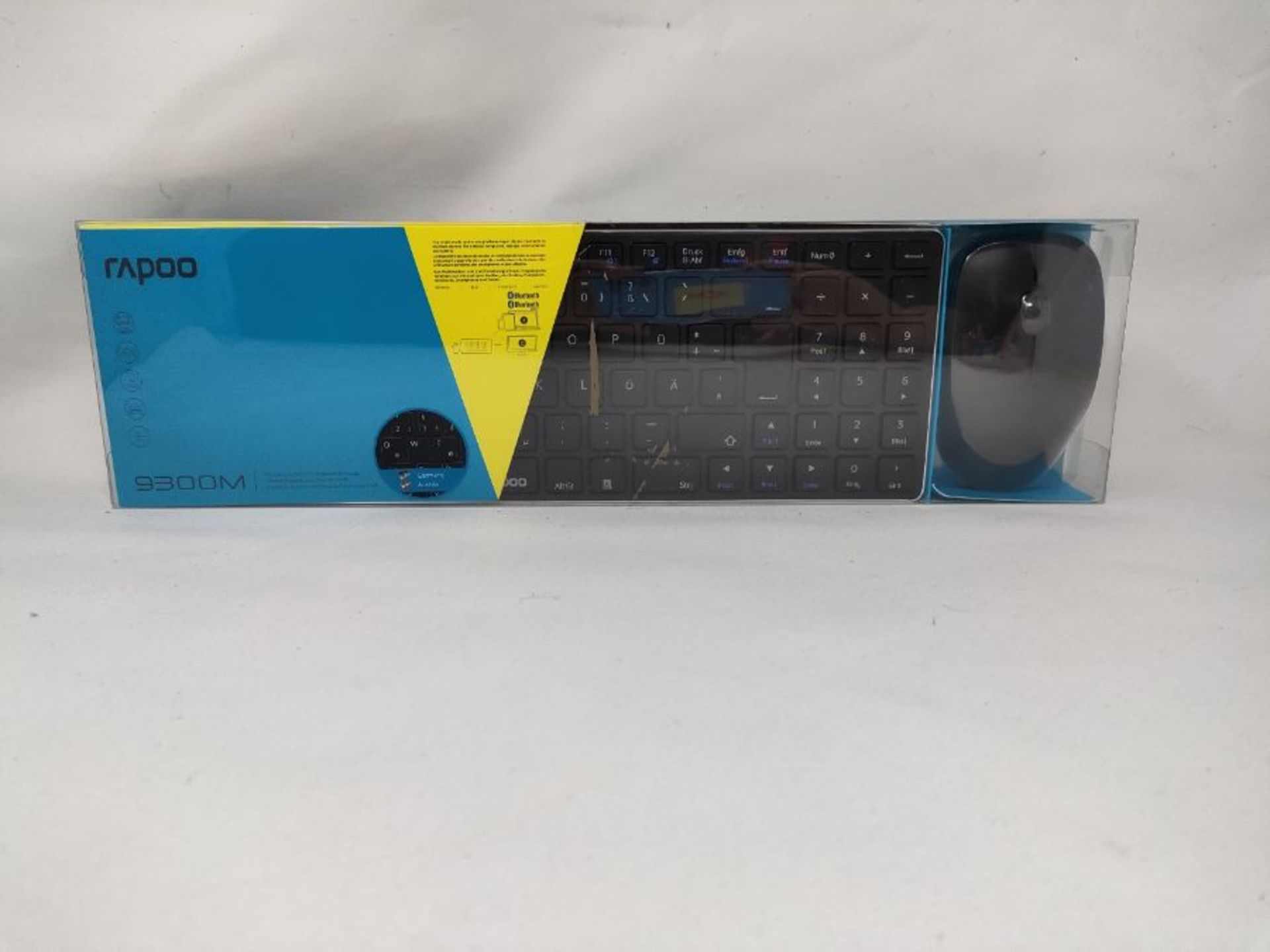 Rapoo 9300M kabelloses ultraschlankes Deskset, Tastatur und Maus, Multi-Mode (Bluetoot - Image 2 of 3