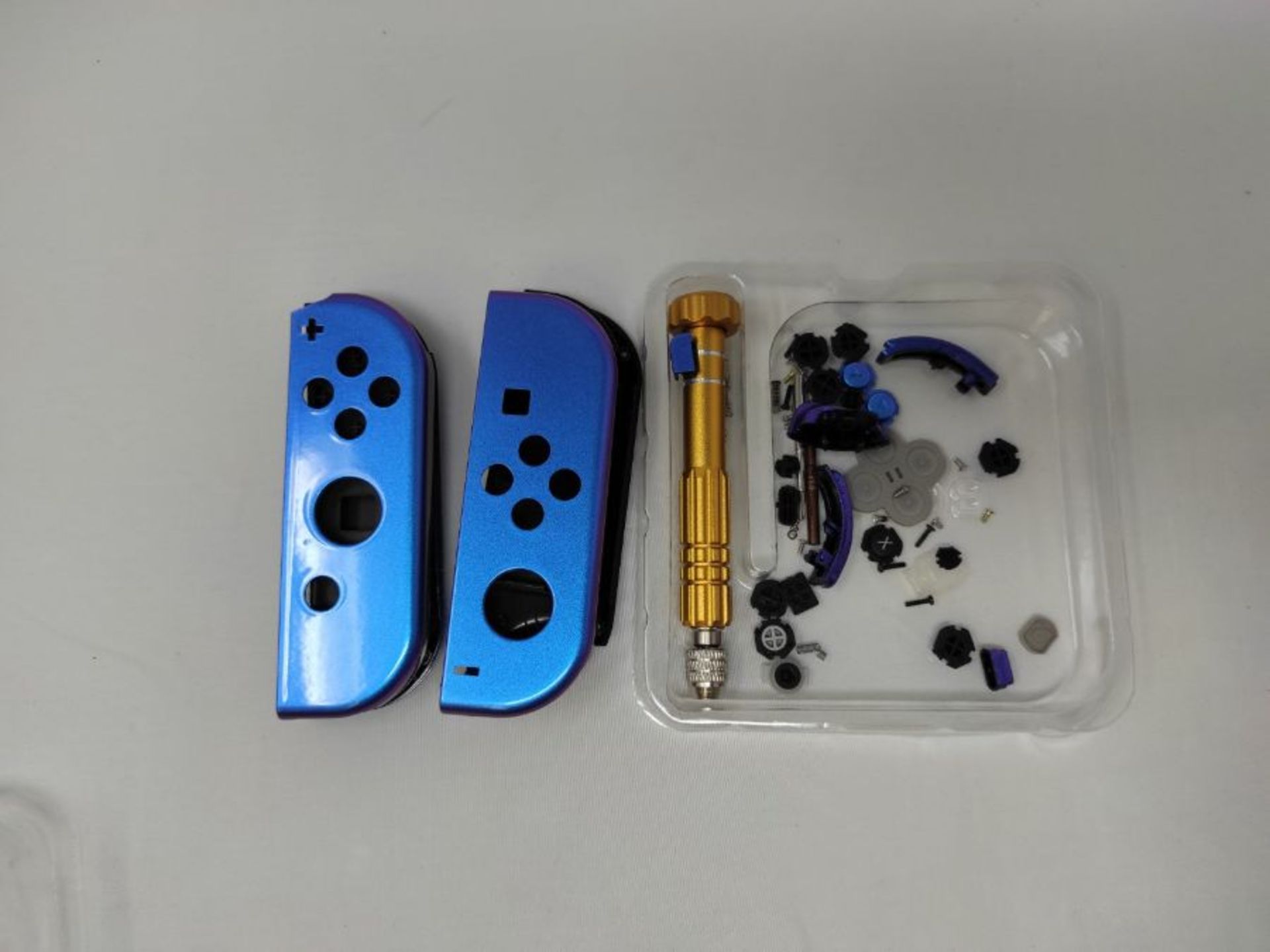 eXtremeRate Chameleon Purple Blue Joy con Handheld Controller Housing with Full Set Bu - Image 3 of 3