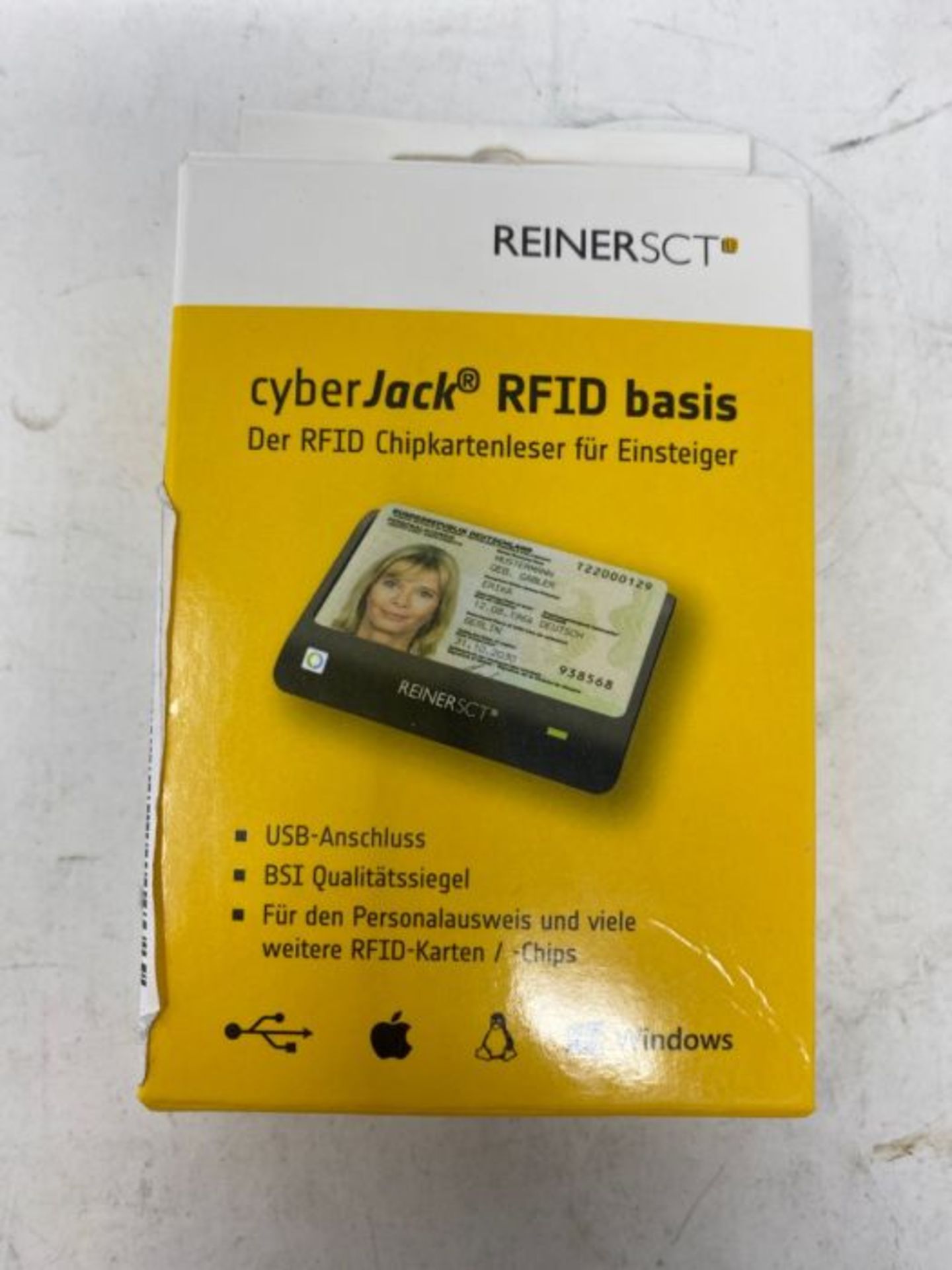 Reiner SCT cyberJack RFID Basis nPA Smart Card Reader eID BSI-Certified with loginCard - Image 2 of 3