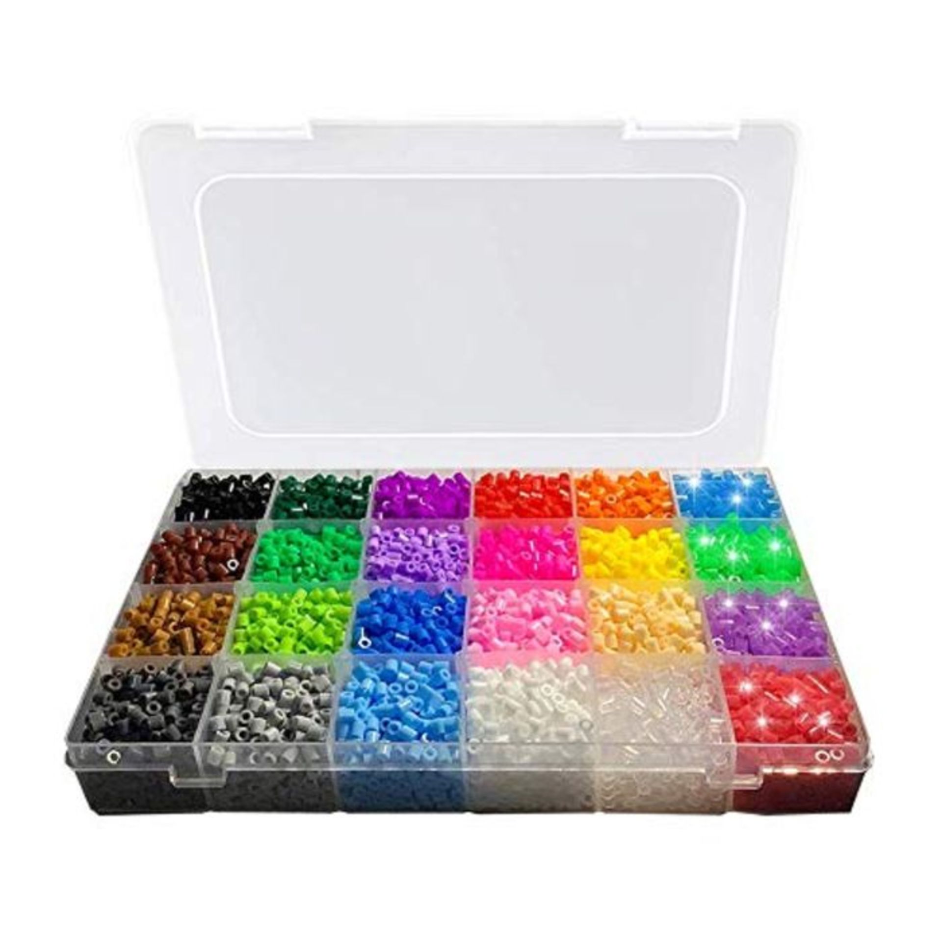 11000 Refill Packs for Ironing Beads, 24 Colours - 5 mm Plug-In Bead Set (including 4