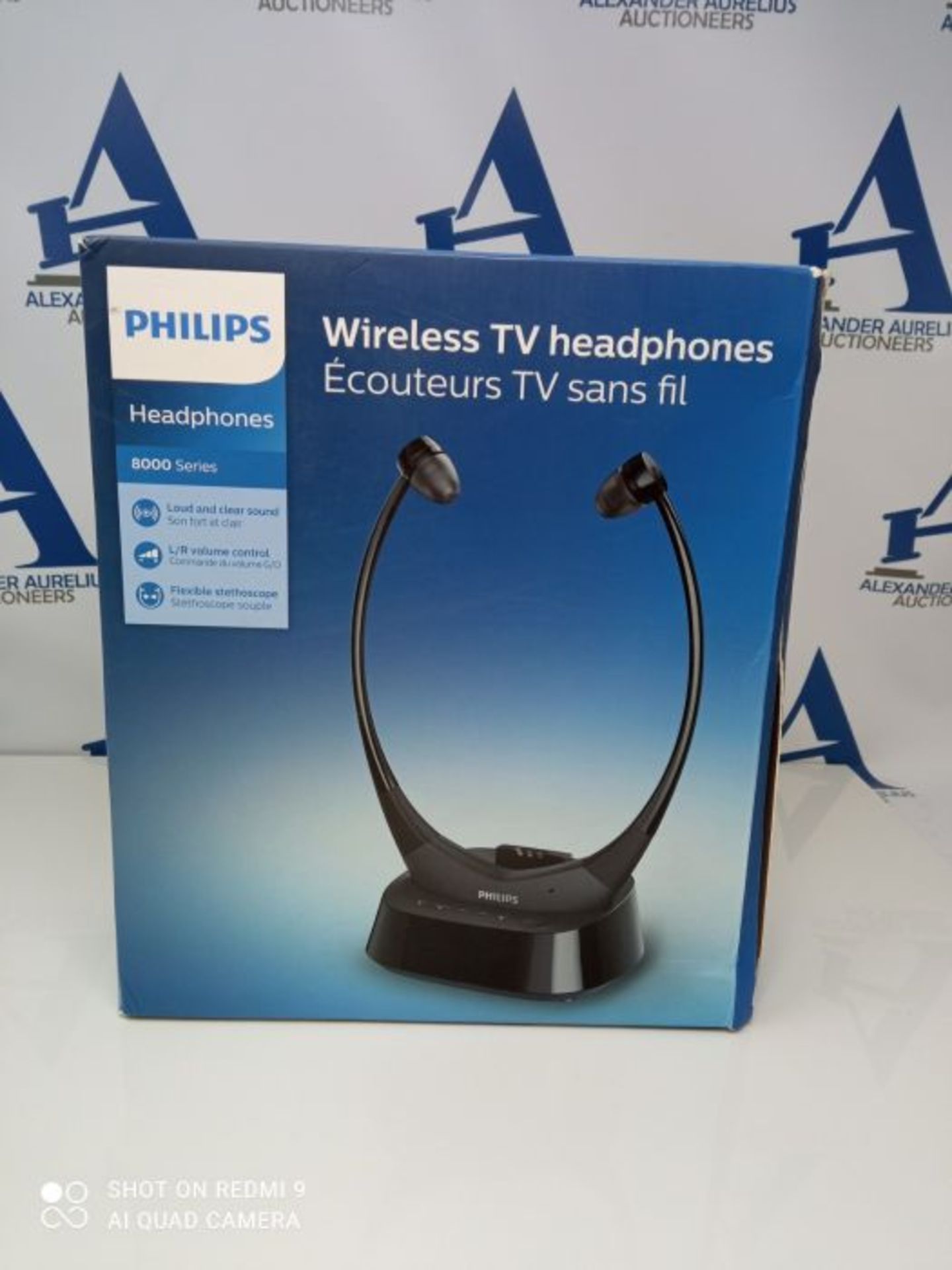 RRP £165.00 Philips Audio E8005BK/10 In-Ear TV Headphones with Digital Wireless Connection (40-m W - Image 2 of 3