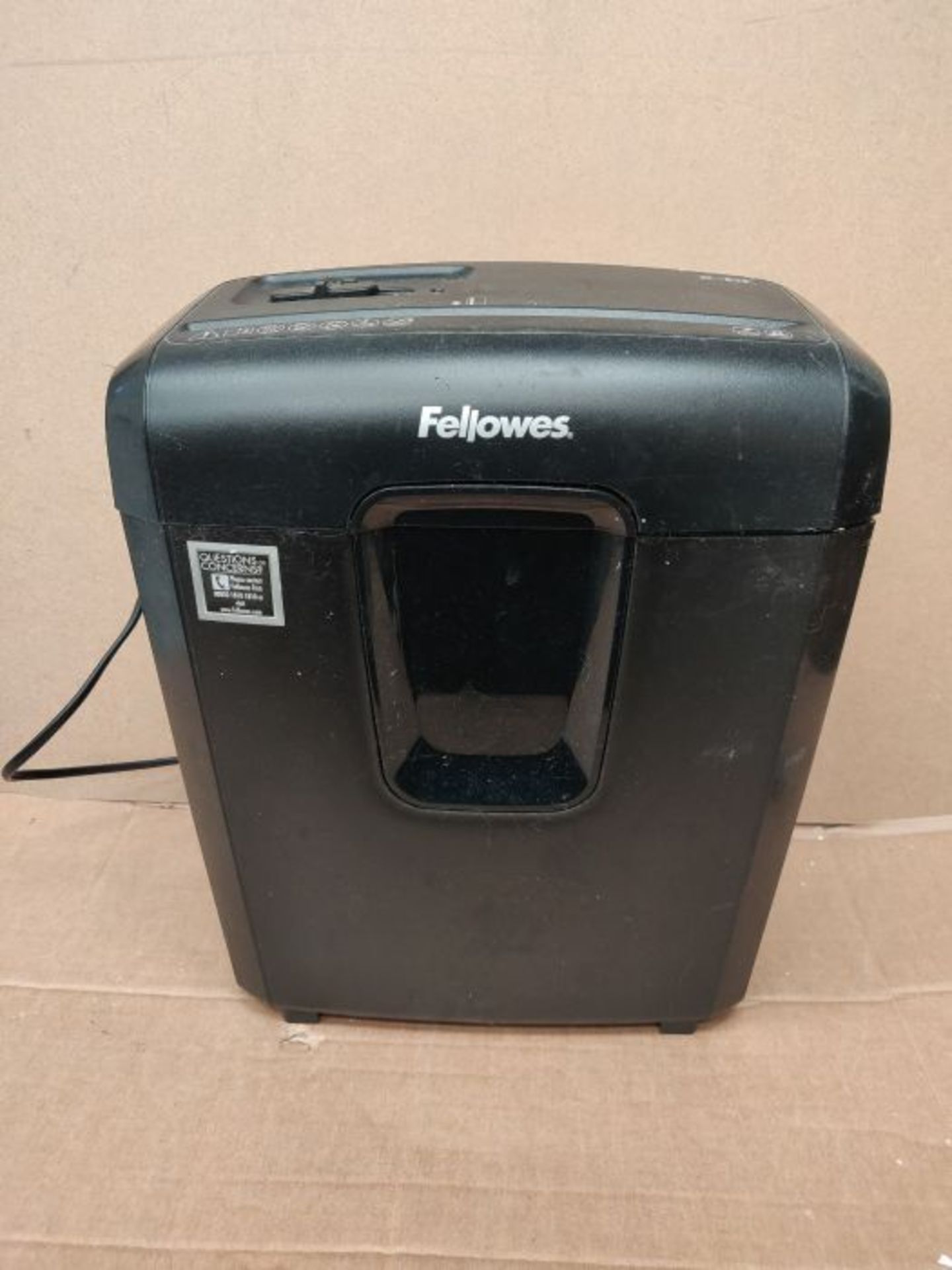 Fellowes Powershred X-6C Personal 6 Sheet Cross Cut Paper Shredder for Home Use - with - Image 2 of 2
