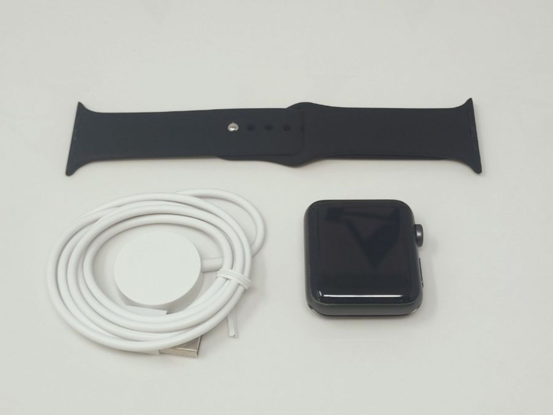 RRP £208.00 Apple Watch Series 3 (GPS, 42mm) - Space Grey Aluminum Case with Black Sport Band - Image 2 of 3