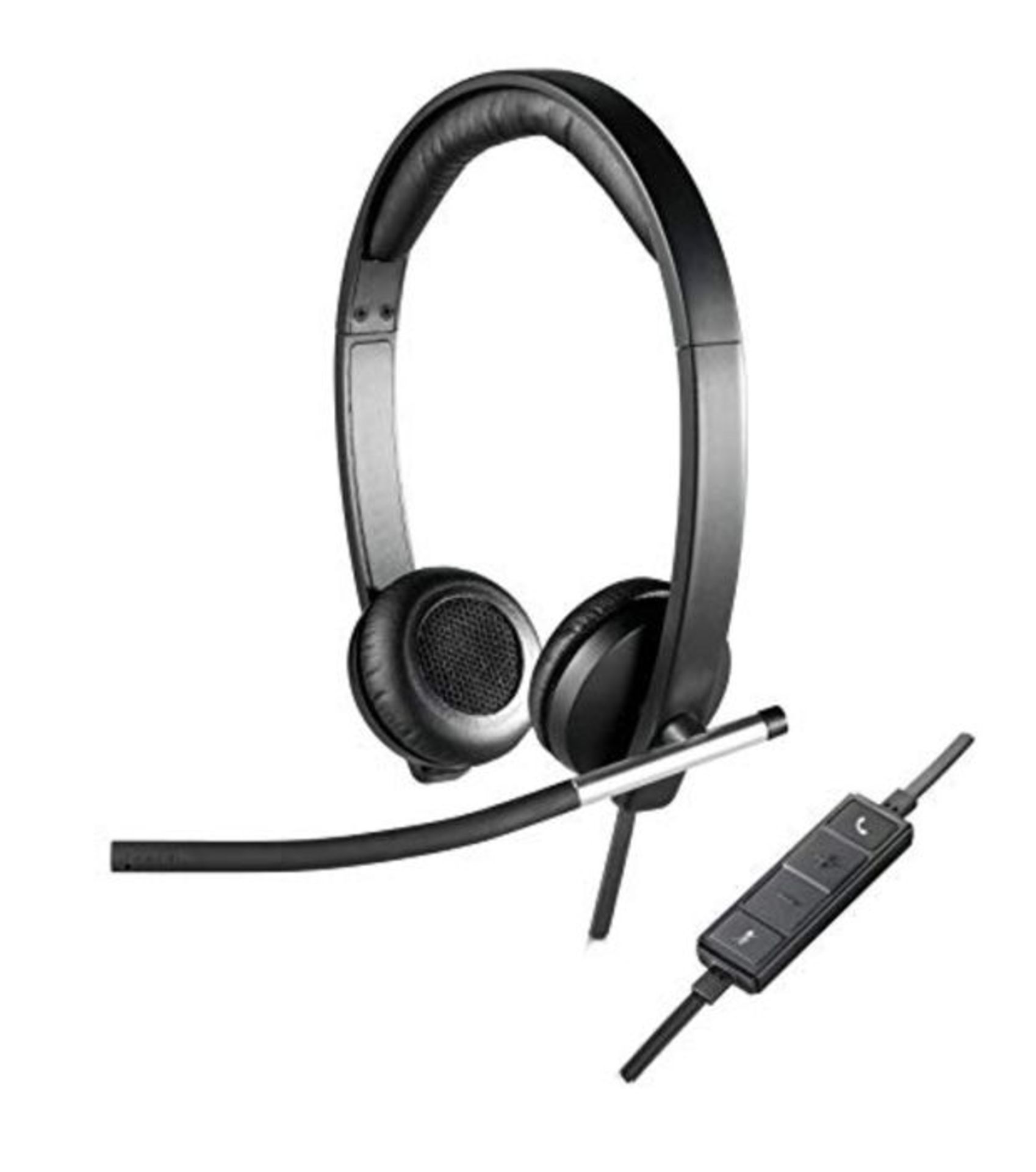 Logitech H650e Wired Headset, Stereo Headphones with Noise-Cancelling Microphone, USB,