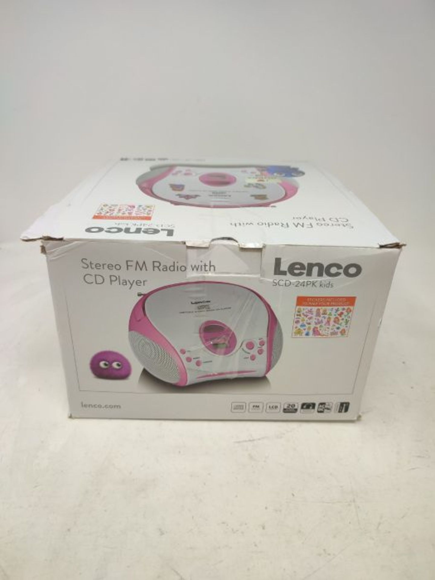 Lenco SCD-24 Kids - CD-Player fÃ¼r Kinder - CD-Radio - mit Aufklebern - Boombox - UK - Image 2 of 3