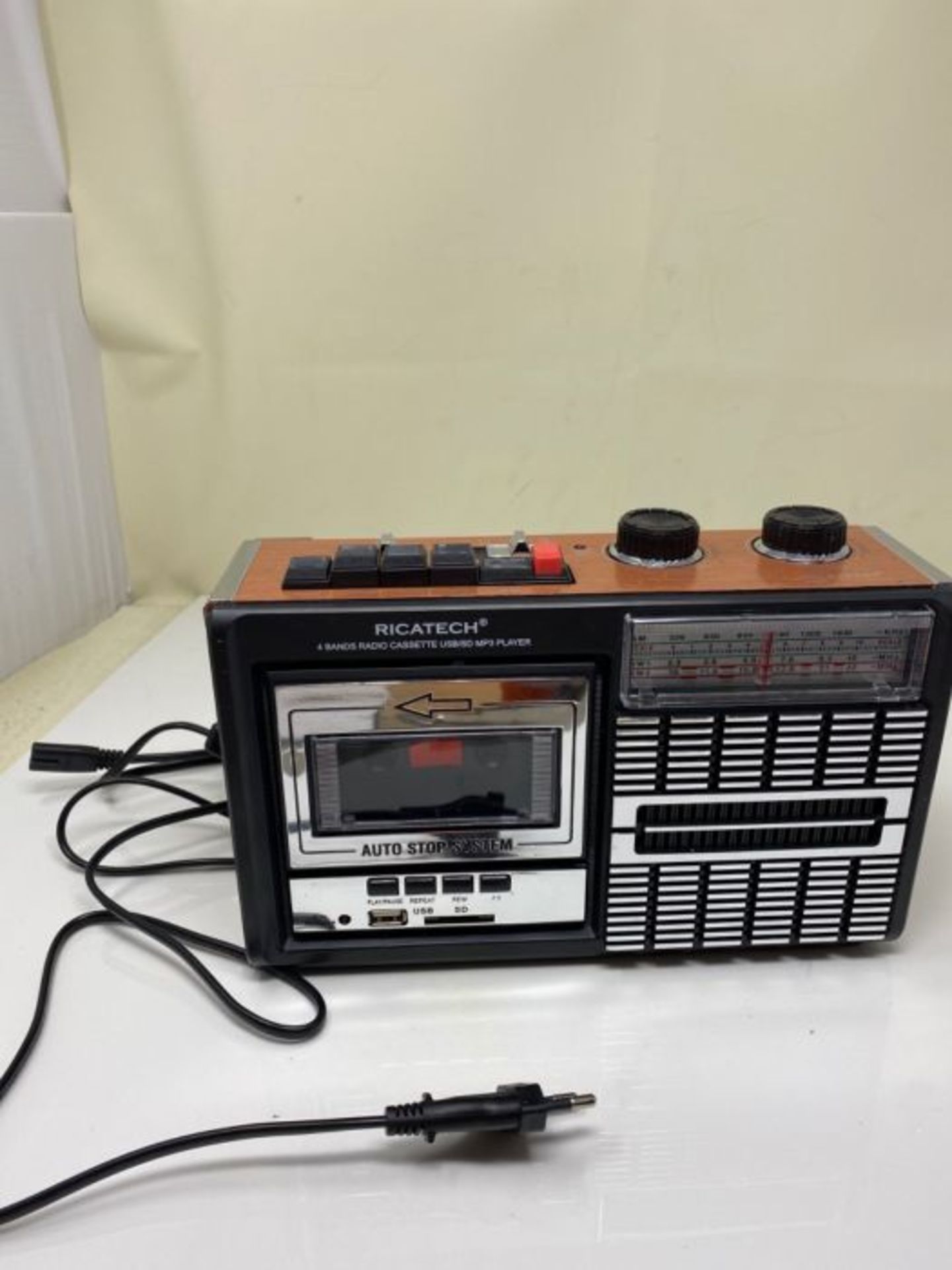 Ricatech PR85-80er Jahre Kassettenrekorder und -rekorder, AM/FM/SW-Radio, USB, SD-Kart - Image 2 of 2