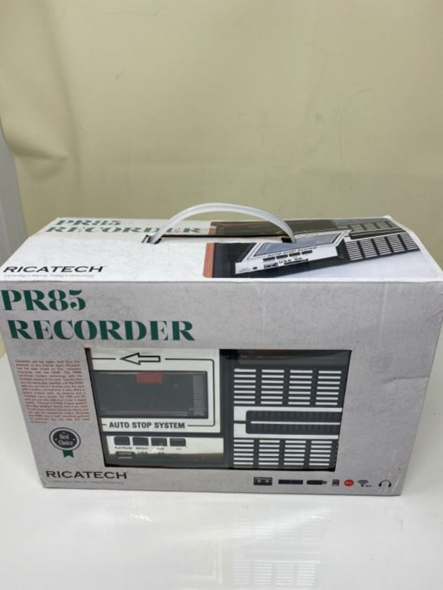 Ricatech PR85-80er Jahre Kassettenrekorder und -rekorder, AM/FM/SW-Radio, USB, SD-Kart