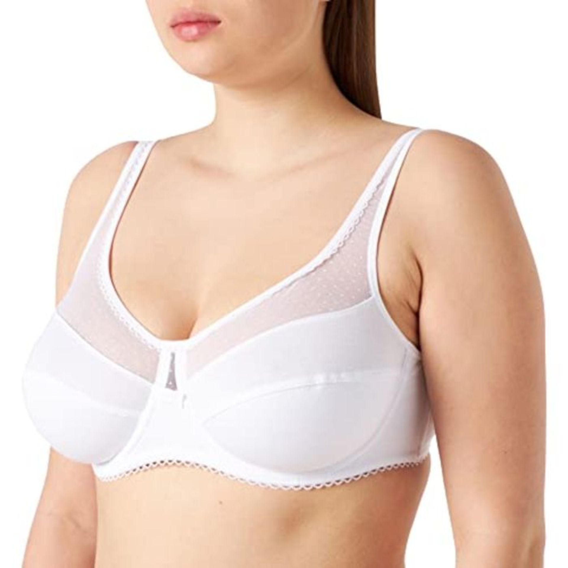 DIM Women's Soutien-Gorge Armature Generous Coton BIO Bra, Blanc, 34B