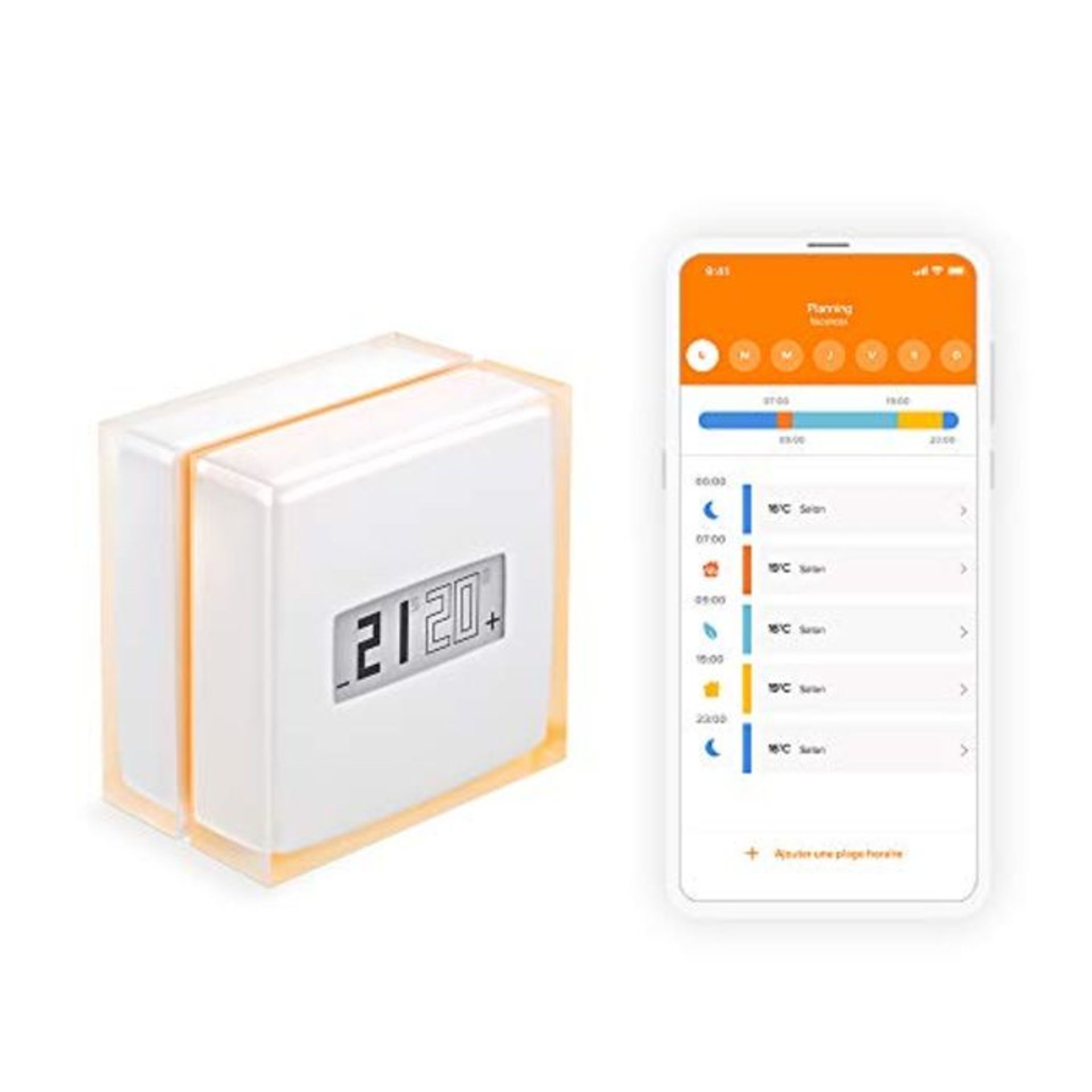 RRP £142.00 Netatmo Smart Thermostat for Individual Boiler, NTH01-EN-EC