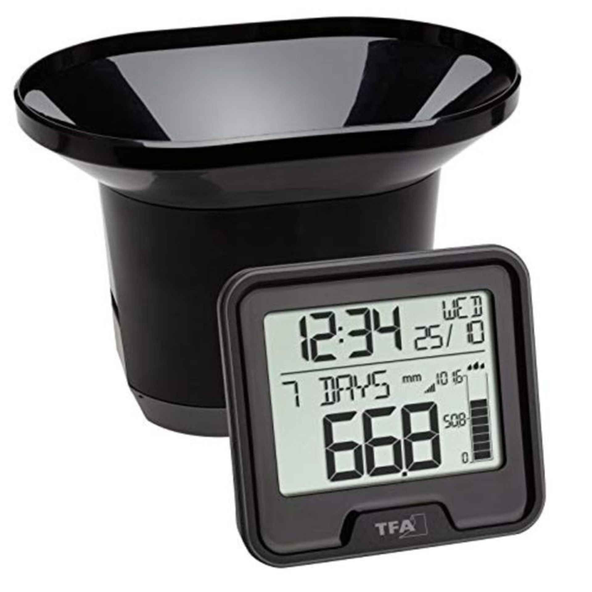 TFA Dostmann Wireless rain gauge Drop, 47.3005.01, monitoring of rainfall and indoor t