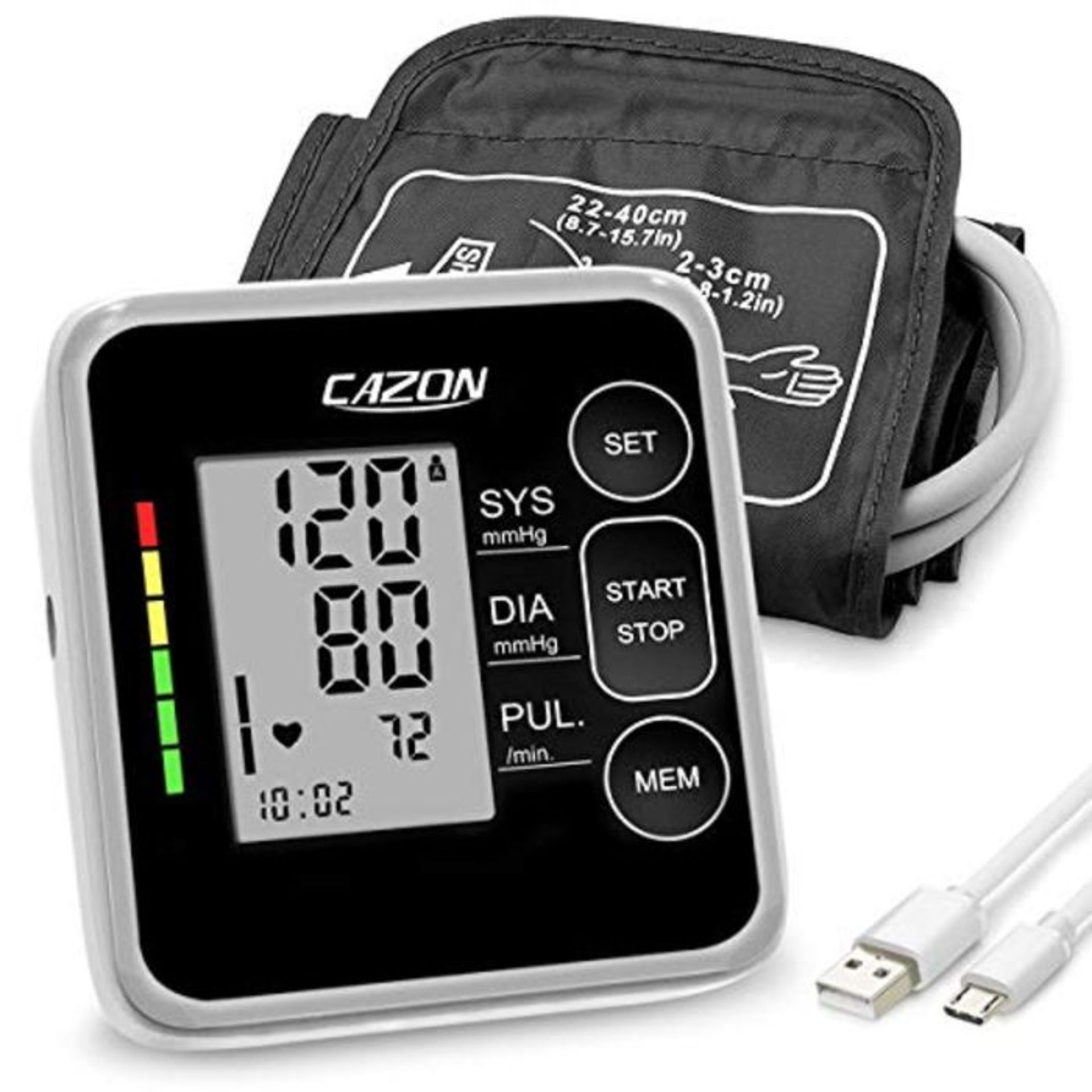 CAZON Blood Pressure Monitor Cuff Upper Arm Blood Pressure Machine Home Use BP Device