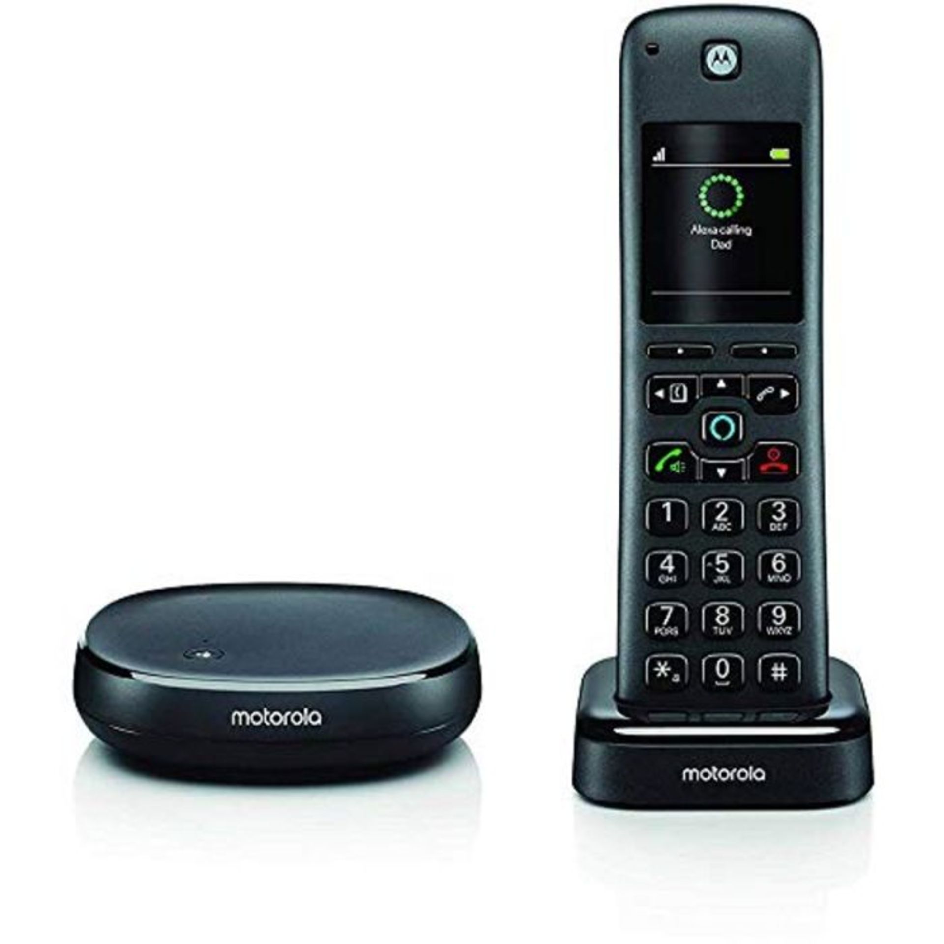 RRP £78.00 TELEPHONE FIXE MOTOROLA DECT AXH01 PACK SIMPLE ALEXA