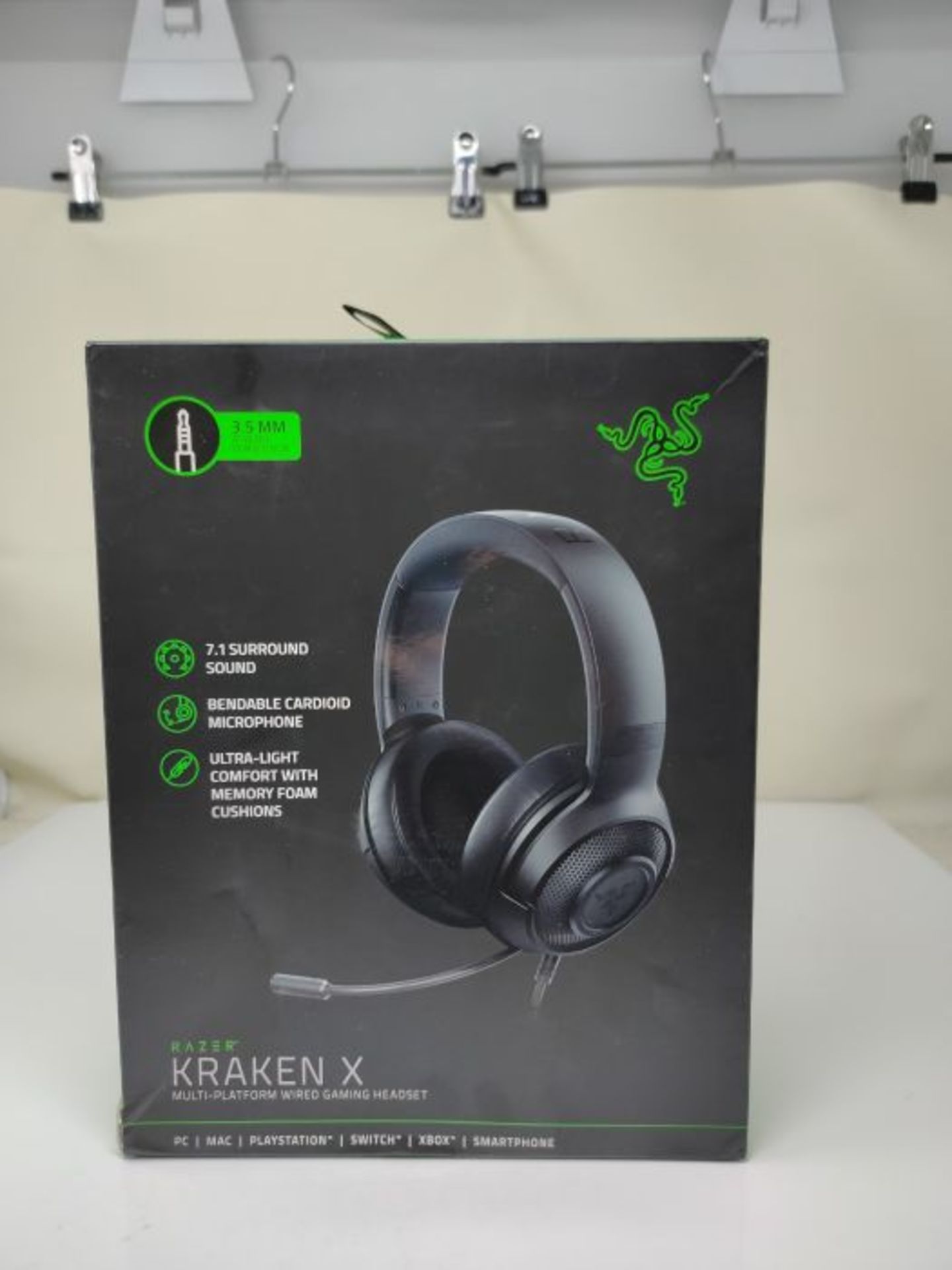 Razer Kraken X Ultralight Gaming Headset: 7.1 Surround Sound - Lightweight Aluminum Fr - Image 2 of 6