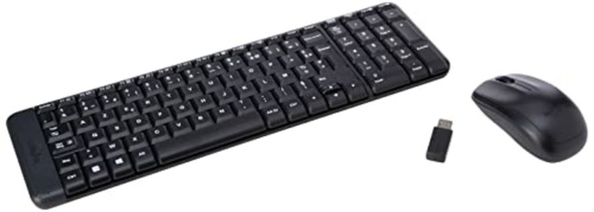 Logitech MK220 Compact Wireless Keyboard and Mouse Combo for Windows, AZERTY French La