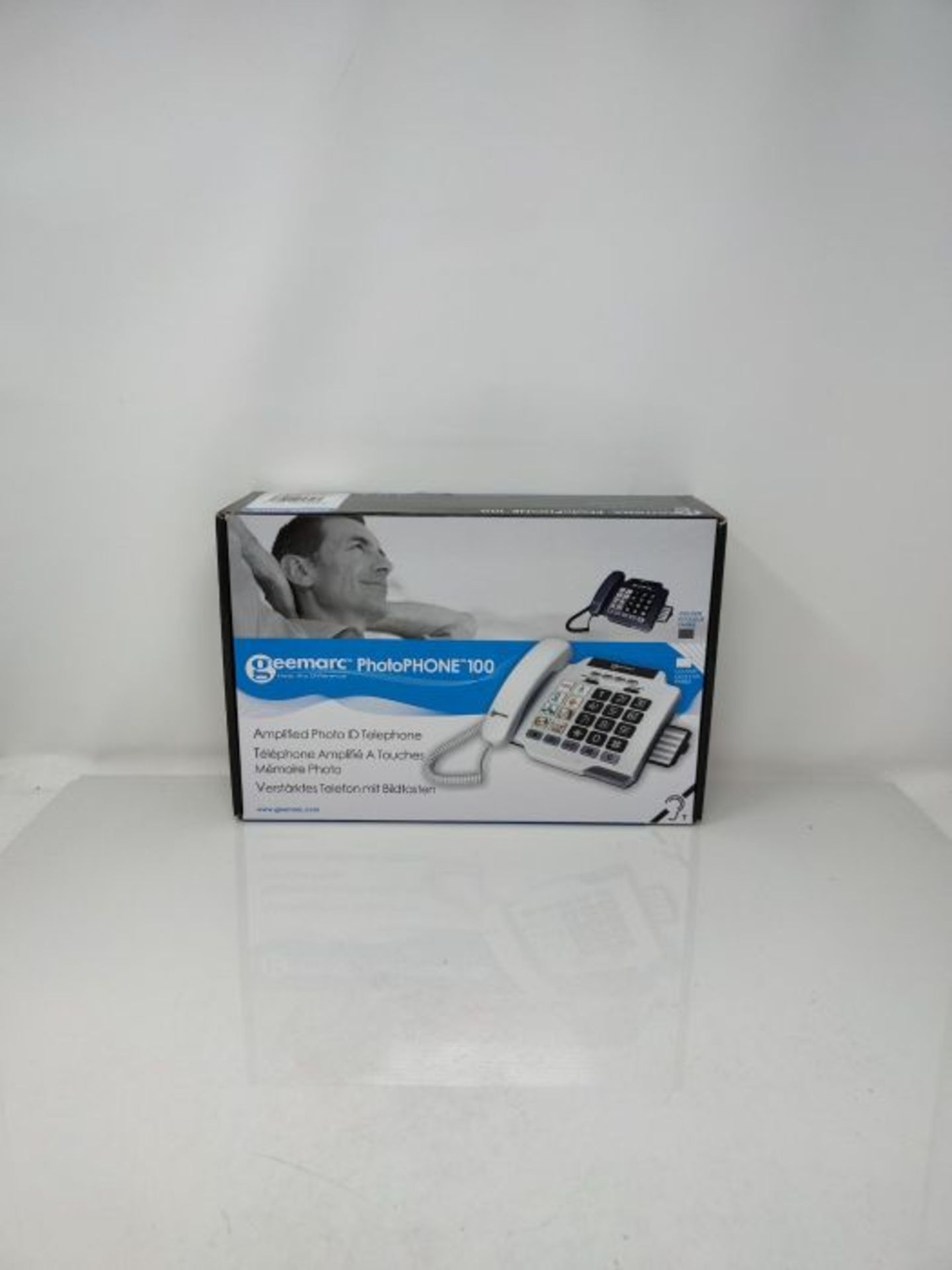 Geemarc PHTOTPHONE 100 corded seniors phone photo buttons white - Image 2 of 3