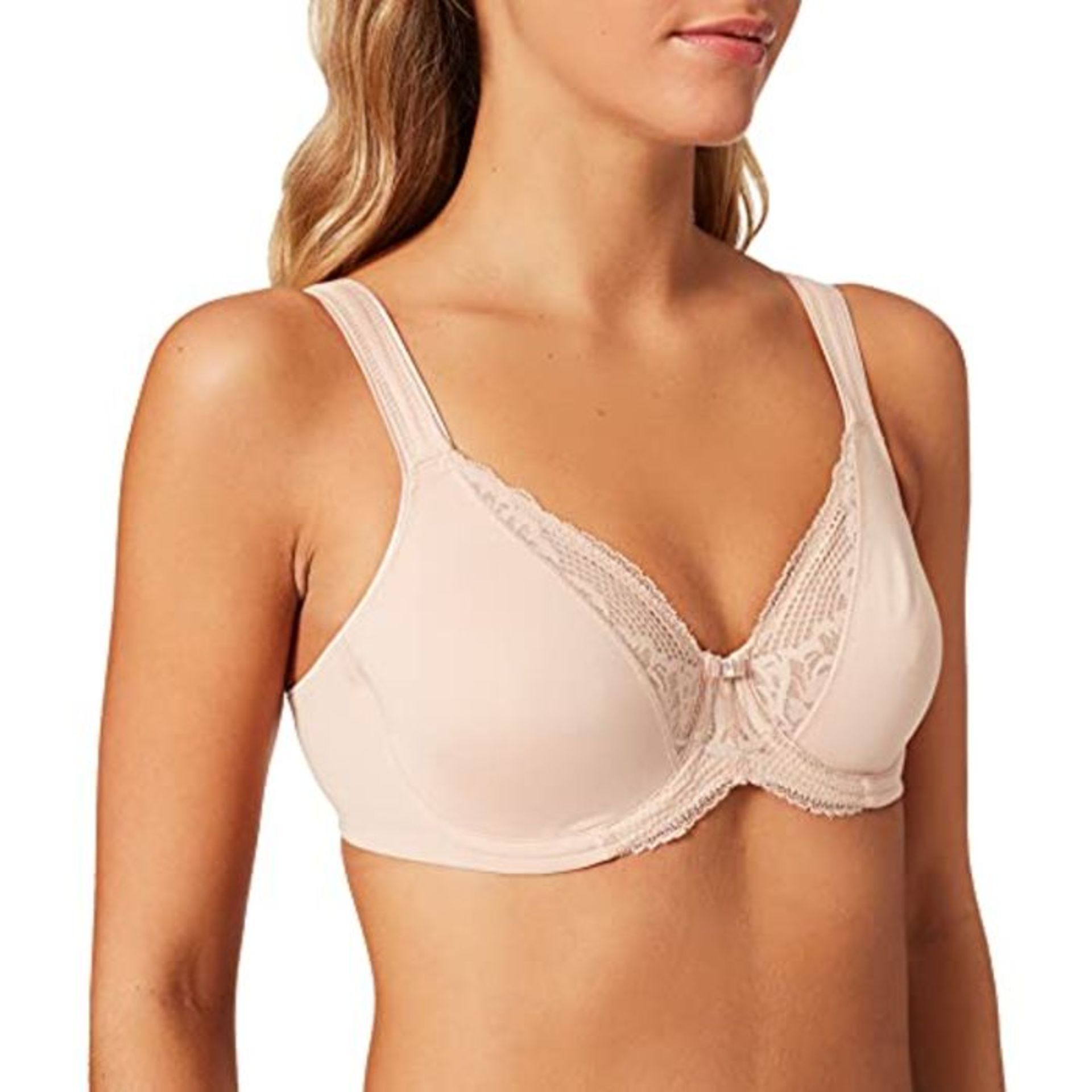 Triumph Women's Modern Lace+Cotton W Bra, Neutral Beige, 34C - Image 4 of 6