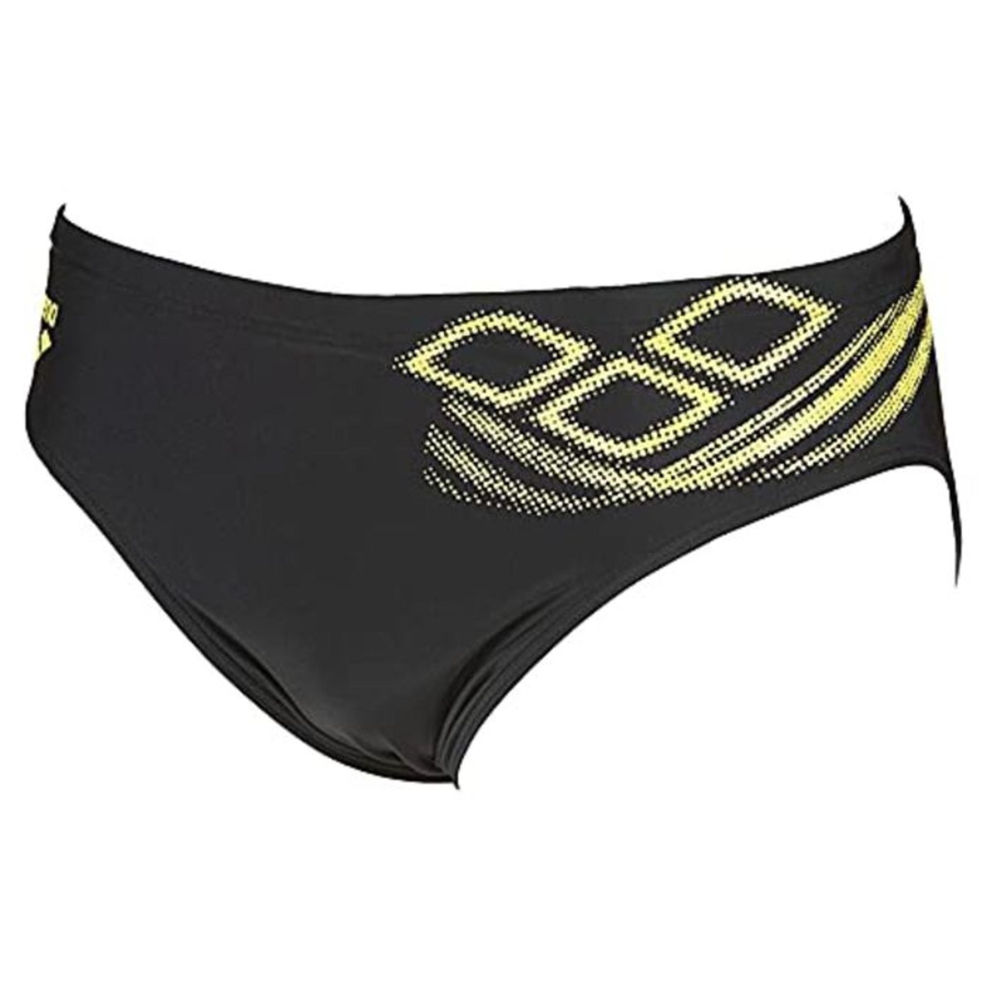 Arena M Spirit Brief - Men's Swimming Trunks, Black/Soft Green, Size 85, 30 - Image 3 of 4