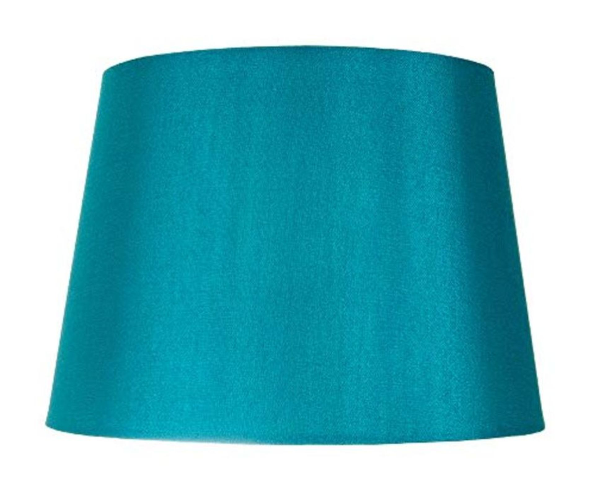 Traditionally Designed Medium 12" Lamp Shade in Teal Faux Silk Fabric | 60w Max | 30cm - Image 3 of 4