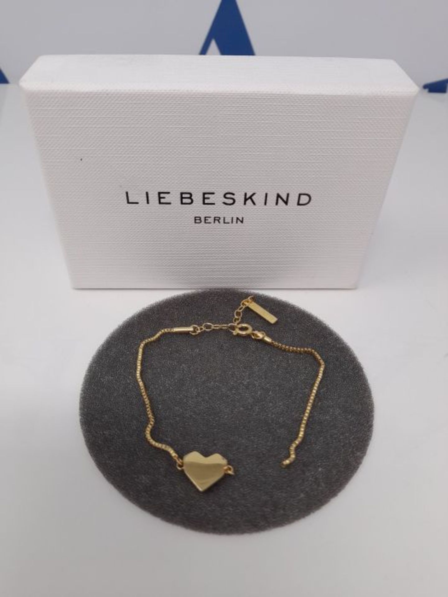 [CRACKED] Liebeskind Berlin Damen Armband Herz Edelstahl Silber 20 cm (gold) - Image 5 of 6