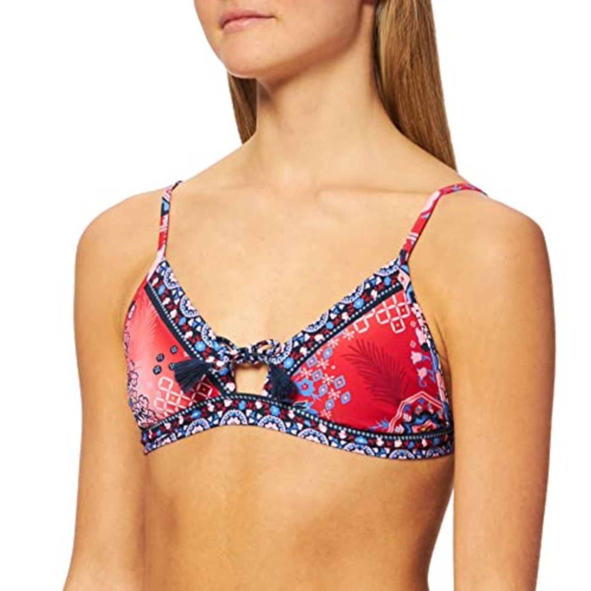 Seafolly Women's Free Spirit Fixed Tri Bra Bikini Top, (Chilli Chilli), 34B (Size: 12)