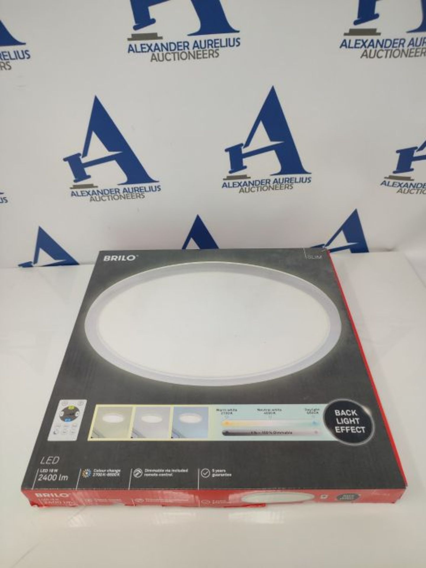 Briloner Leuchten 7079-016 LED Panel Ceiling Light Dimmable with Backlight with Remote - Image 5 of 6