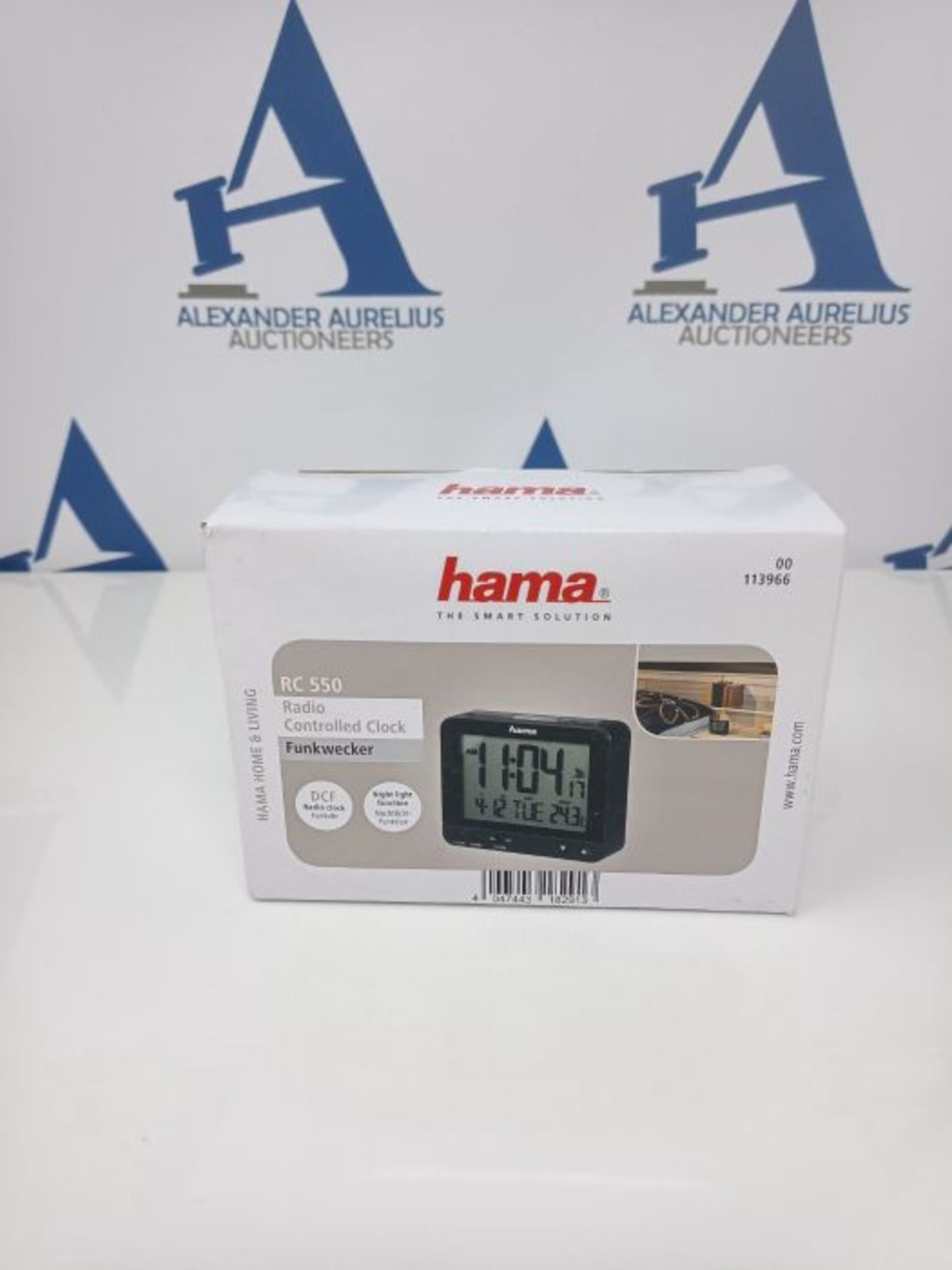HamaFunk-Wecker Digital RC550 (Funkuhr mit Nachlicht, Digitalwecker mit Temperatur- un - Image 2 of 6