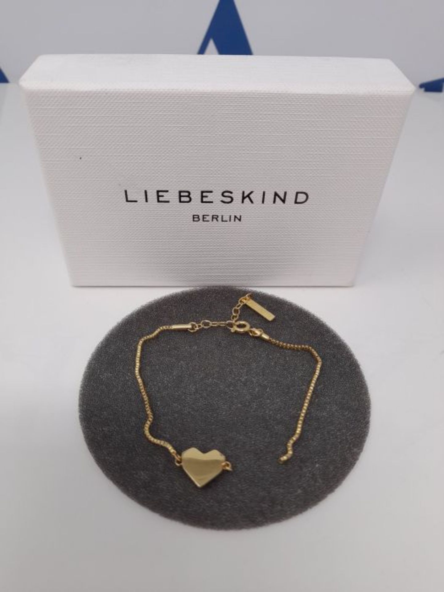 [CRACKED] Liebeskind Berlin Damen Armband Herz Edelstahl Silber 20 cm (gold) - Image 2 of 6