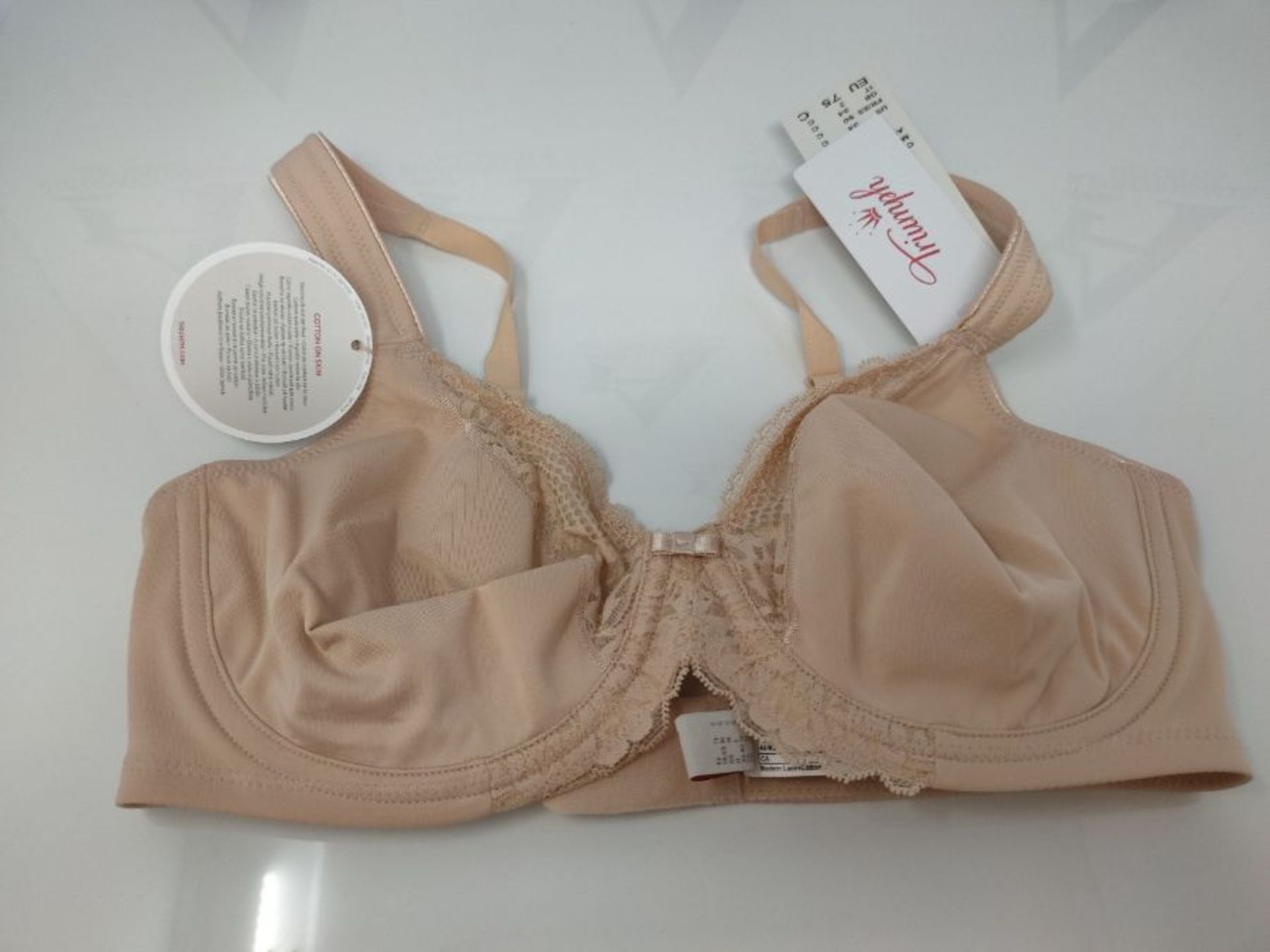 Triumph Women's Modern Lace+Cotton W Bra, Neutral Beige, 34C - Image 3 of 6