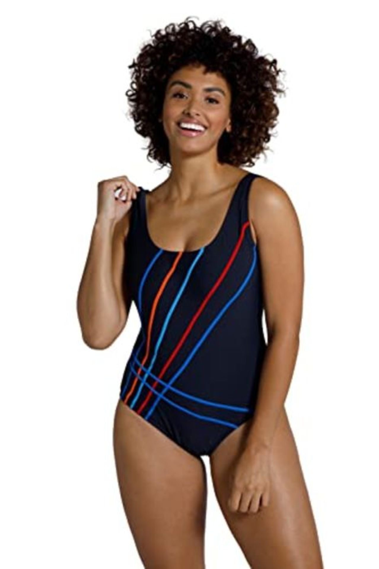 Ulla Popken Women's Badeanzug One Piece Swimsuit, Outerspace (Ersatzfarbe), 50 - Image 4 of 6