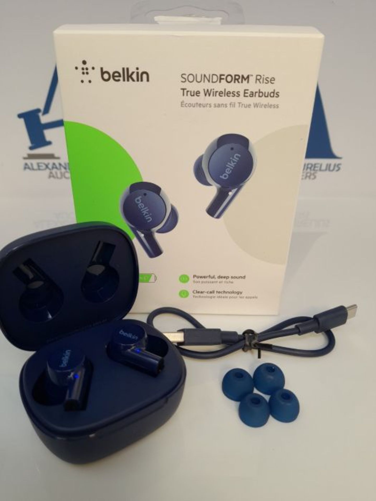 RRP £70.00 Belkin Wireless Earbuds, SoundForm Rise True Wireless Bluetooth 5.2 Earphones with Wir - Image 2 of 3