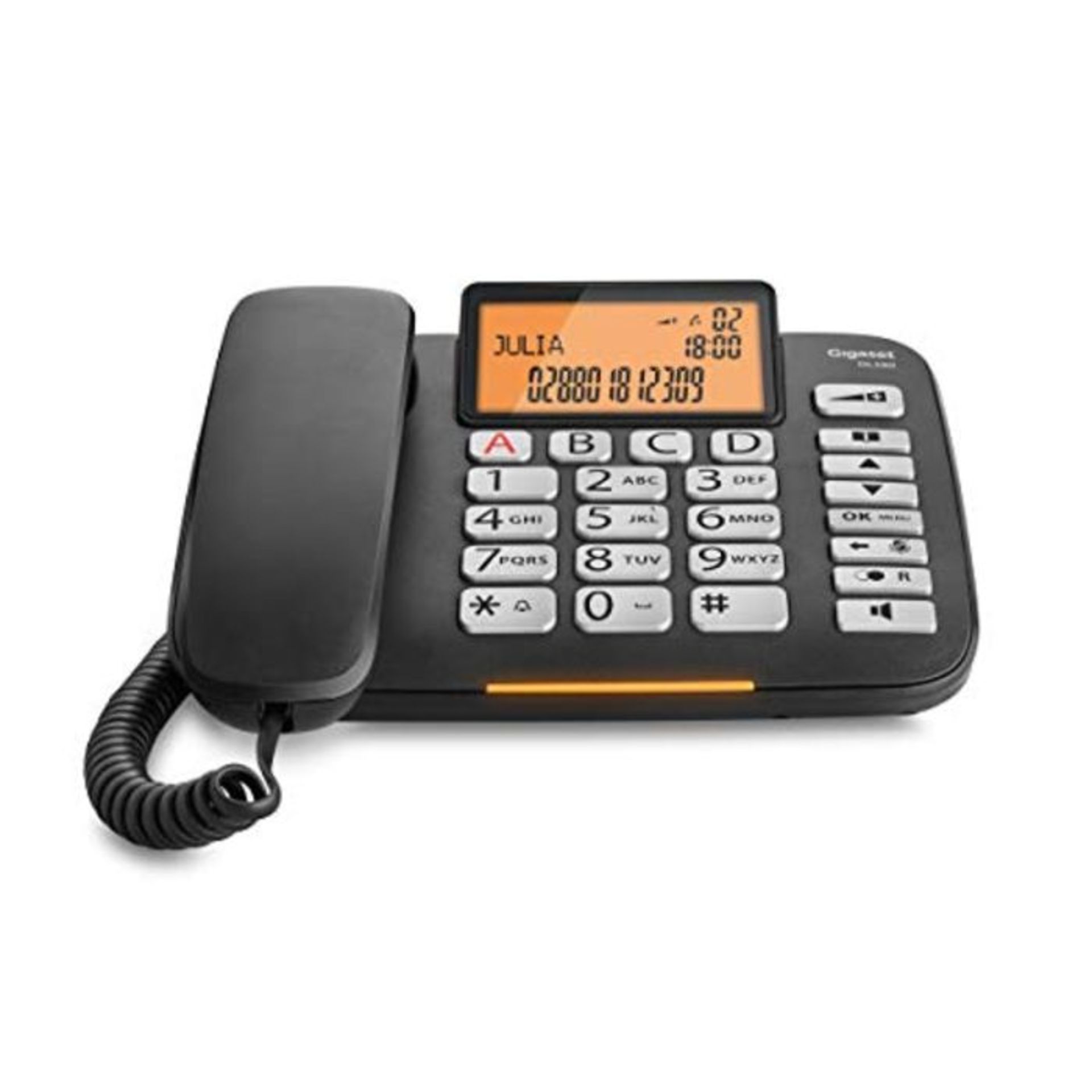 Gigaset DL580 - schnurgebundenes Senioren Telefon - Tischtelefon mit extra leichter Be