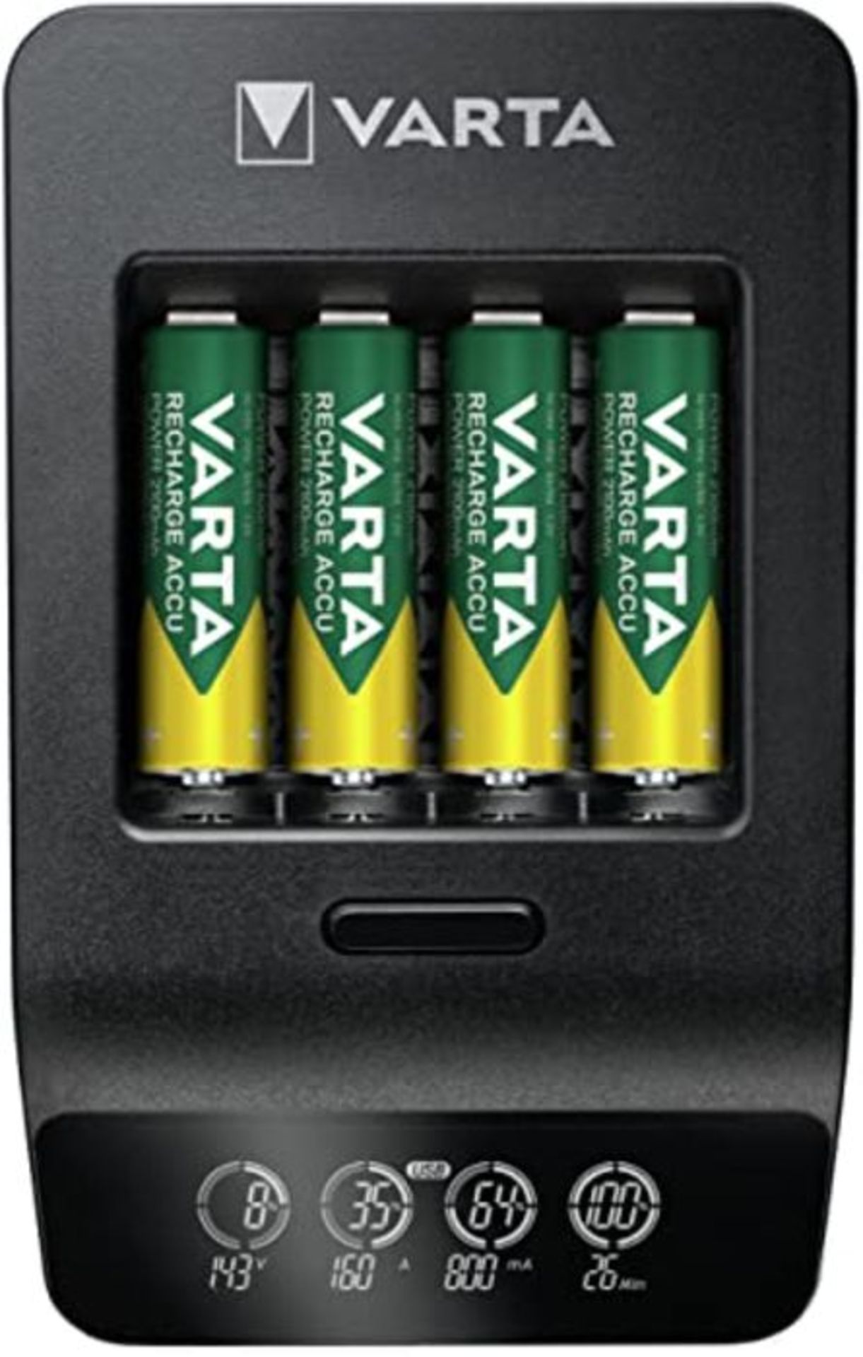 VARTA Smart Charger+ for AA/AAA, single bay charge, detection of defective cells, incl