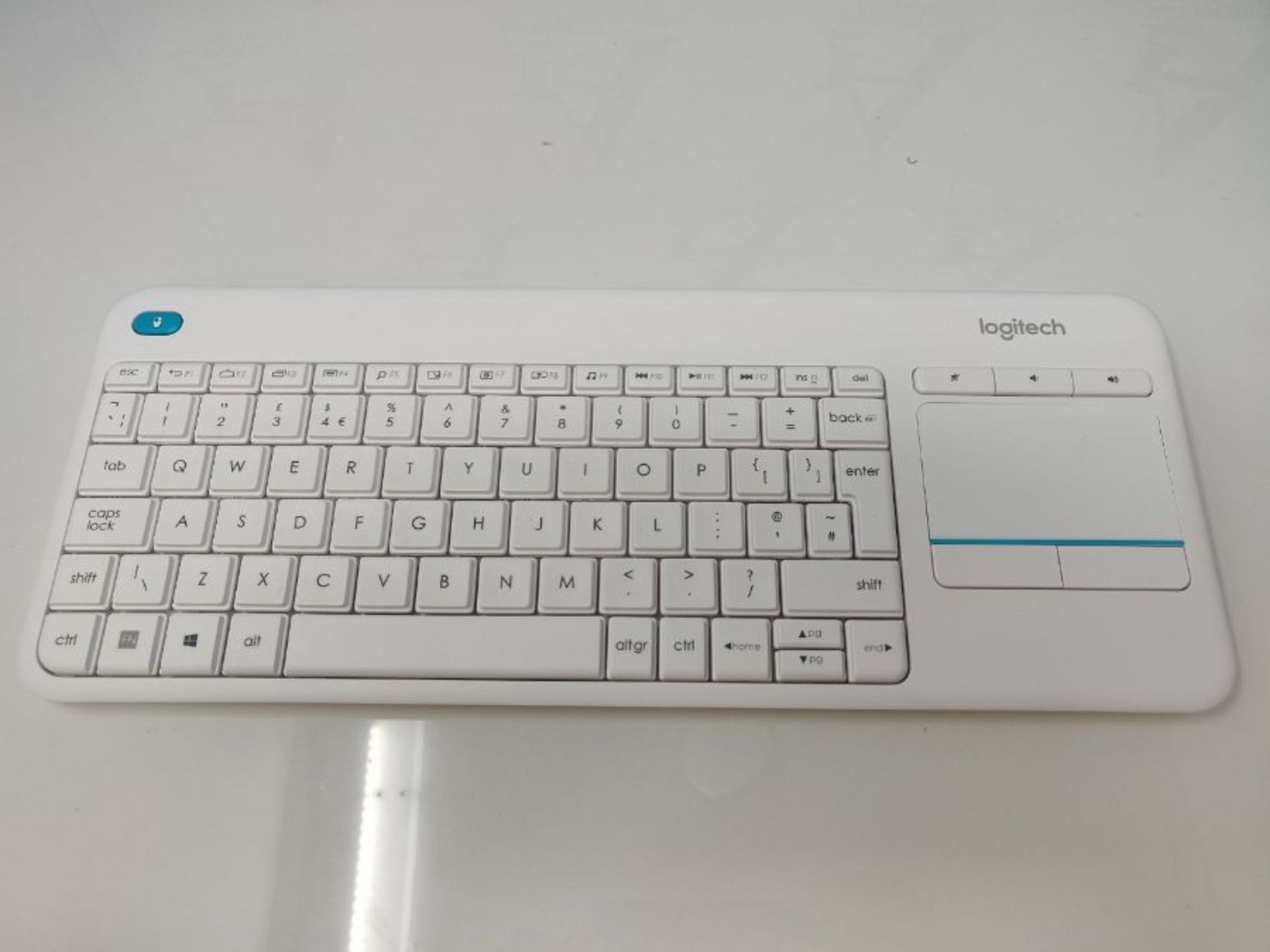 [INCOMPLETE] Logitech K400 Plus Kabellose Touch-TV-Tastatur mit integriertem Touchpad, - Image 3 of 3