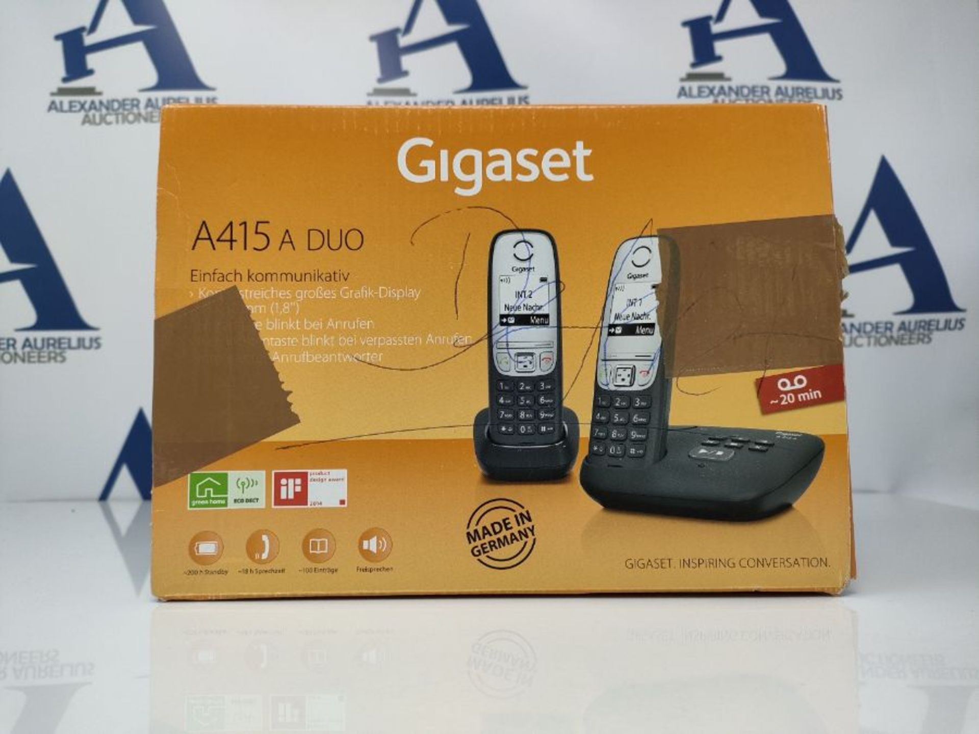 RRP £53.00 Gigaset A415A Duo Cordless Phone - Black