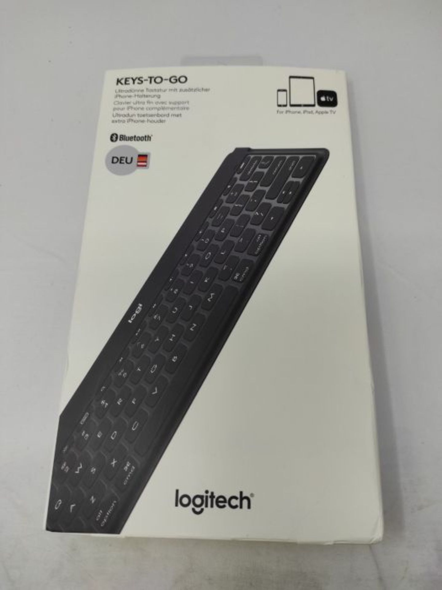 Logitech Keys-to-Go Kabellose Tablet-Tastatur, Bluetooth, iOS-Sondertasten, Ultraleich - Image 2 of 3