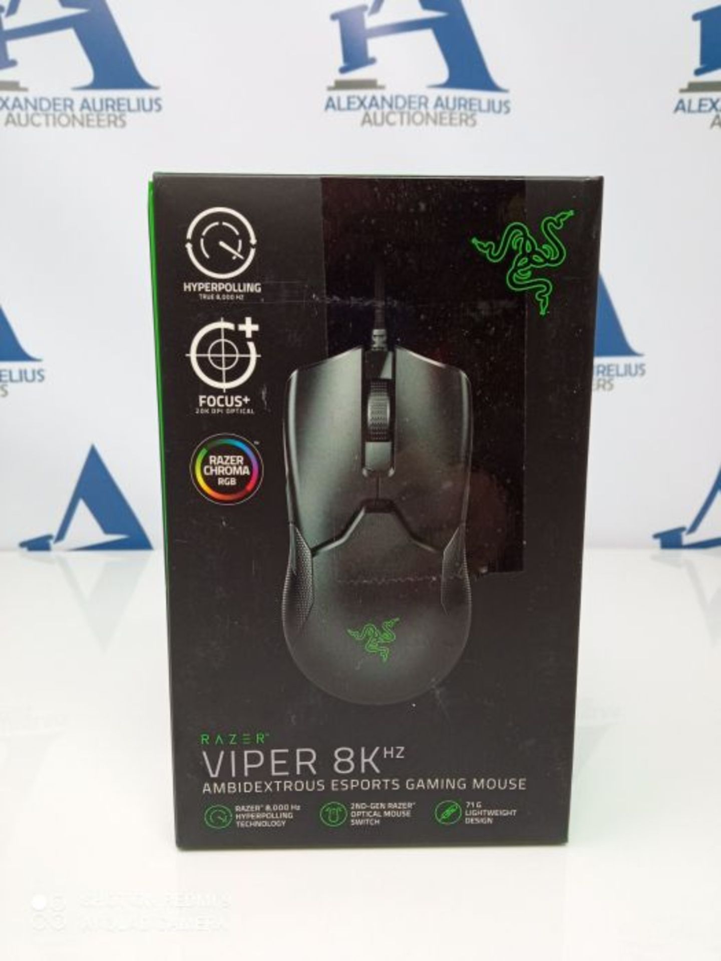 RRP £72.00 Razer Viper 8K Hz - Ambidextrous E-Sport Gaming Mouse with 8,000 Hz HyperPolling Techn - Image 2 of 3