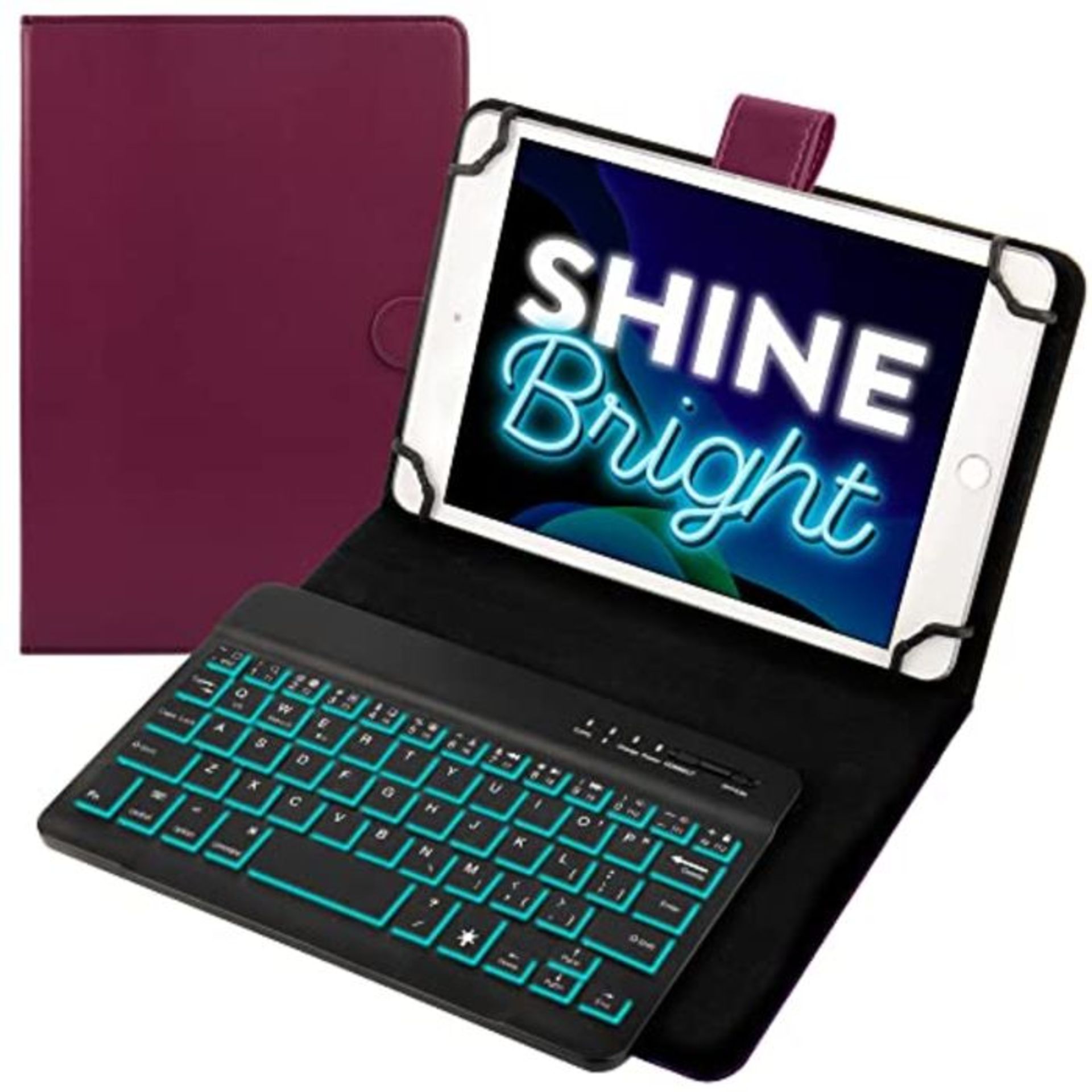 Cooper Backlight Executive Keyboard Case for 7-8 Inch Tablets | Universal Fit | 2-in-1