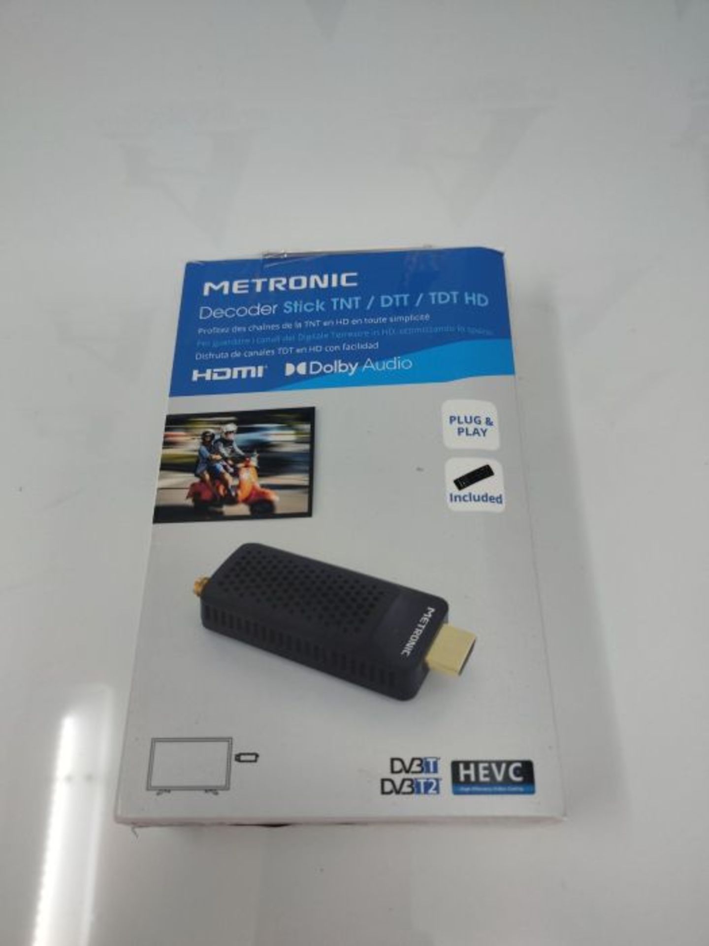 Metronic 441625 Decoder Sintonizzatore Ricevitore TDT DVB-T Compatibile DVB-T2 Dongle