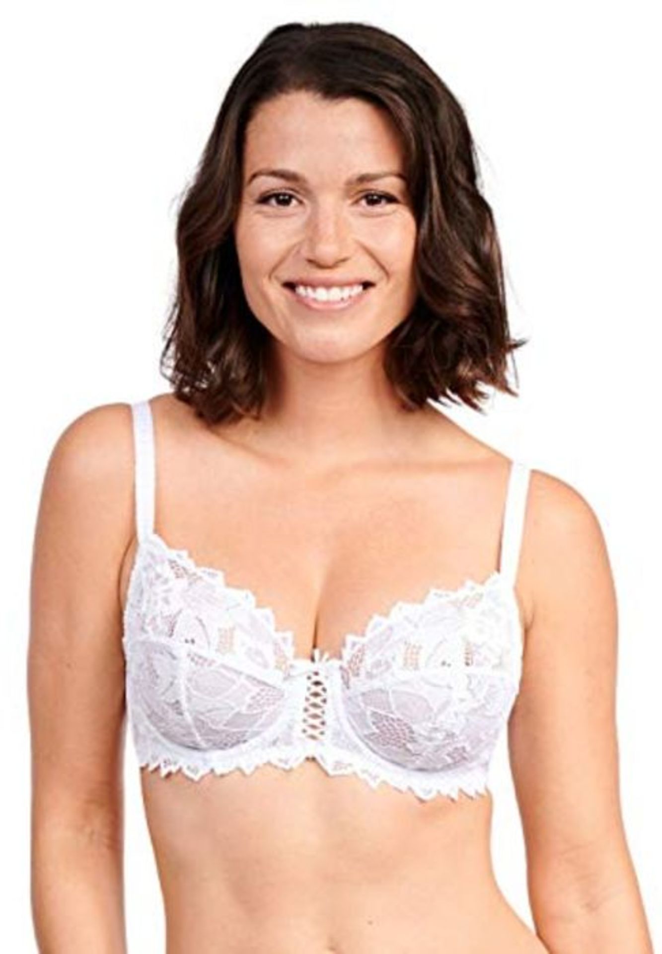 Sans complexe Women's Plain or unicolor Push-Up , White - White, 34D (Manufacturer Siz