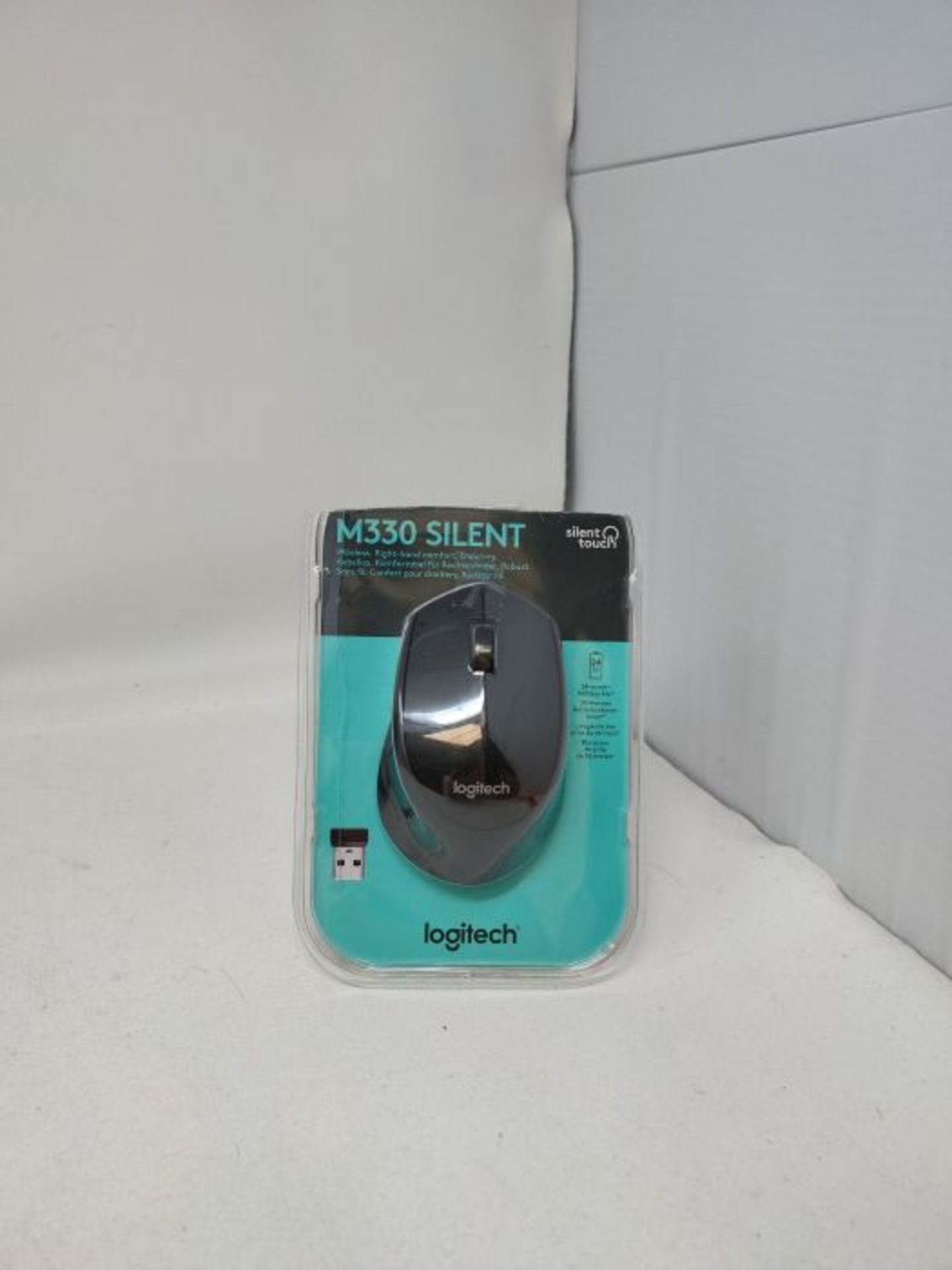 Logitech M330 SILENT PLUS Kabellose Maus, 2,4 GHz mit USB-Nano-EmpfÃ¤nger, 1000 DPI - Image 2 of 3