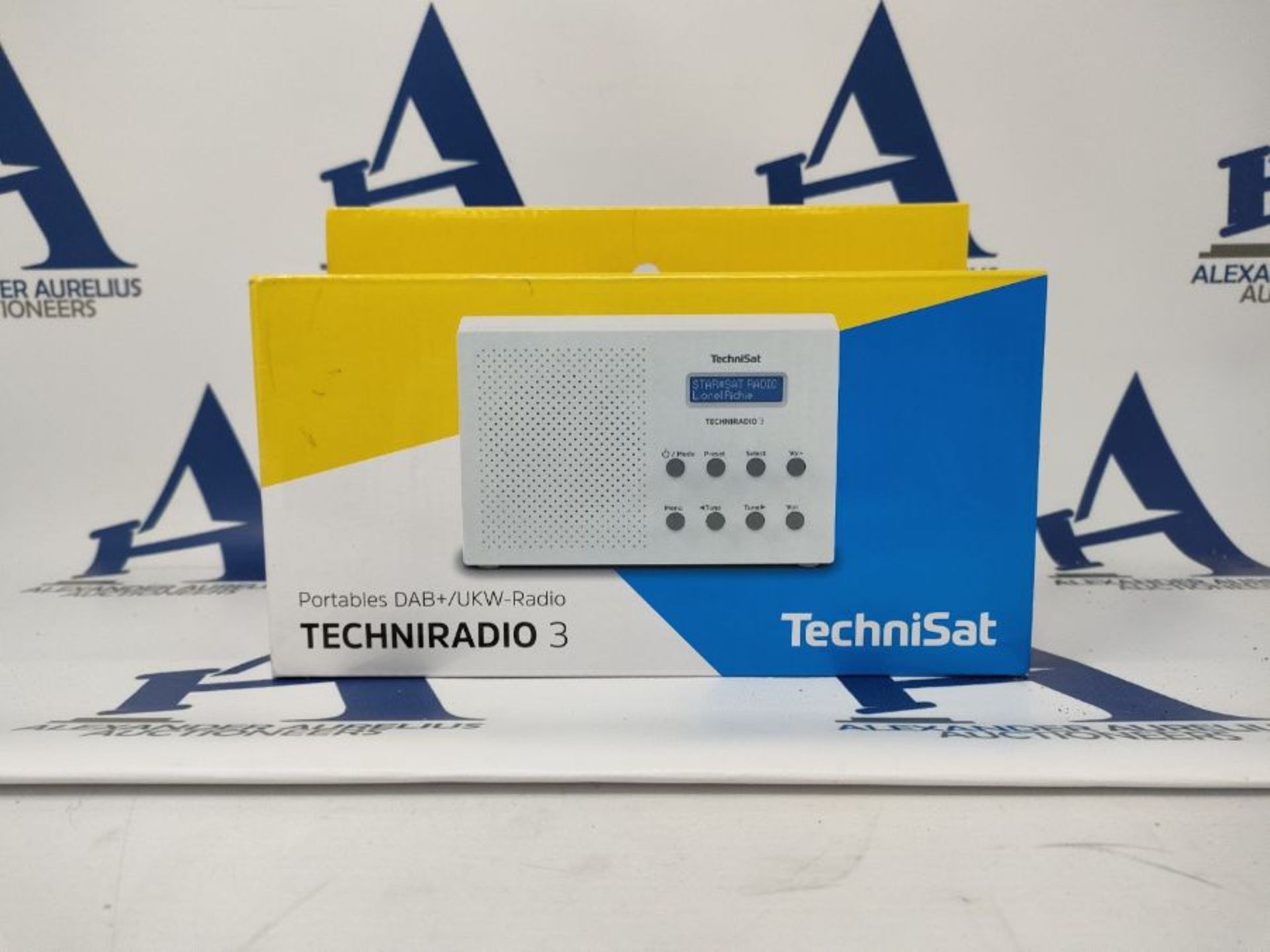 TechniSat TechniRadio 3 DAB Radio (DAB+, UKW, portabel, Radiowecker, Blockdesign) rot