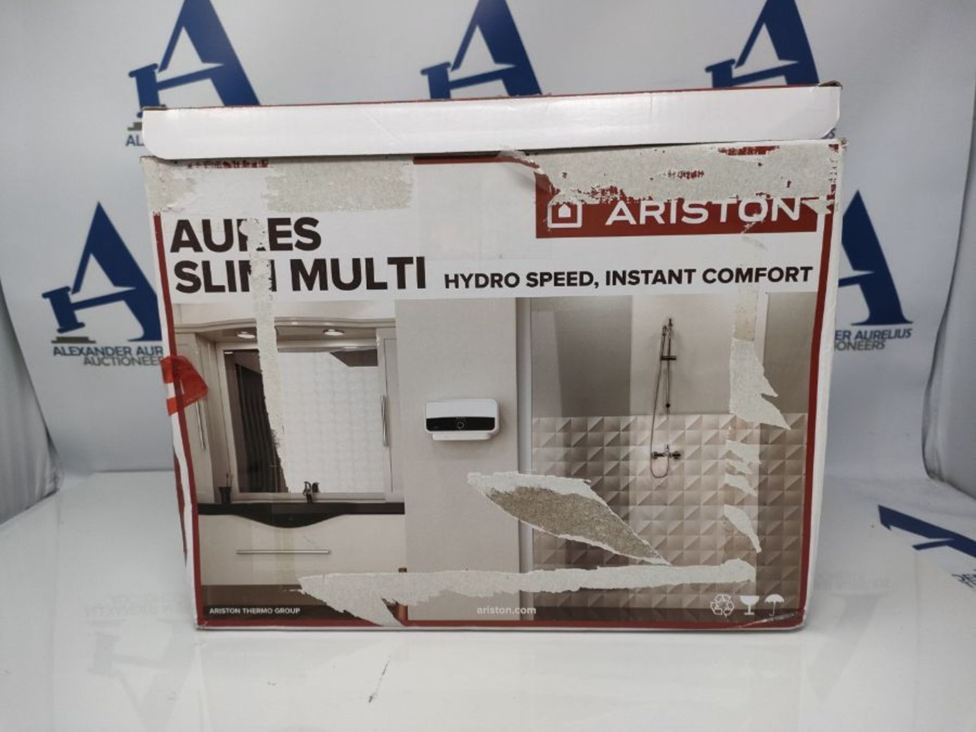 RRP £86.00 Ariston AURES SLIM MULTI Electric Instant Water Heater 9.5 kW, Multi-point, Compact Si - Image 2 of 3