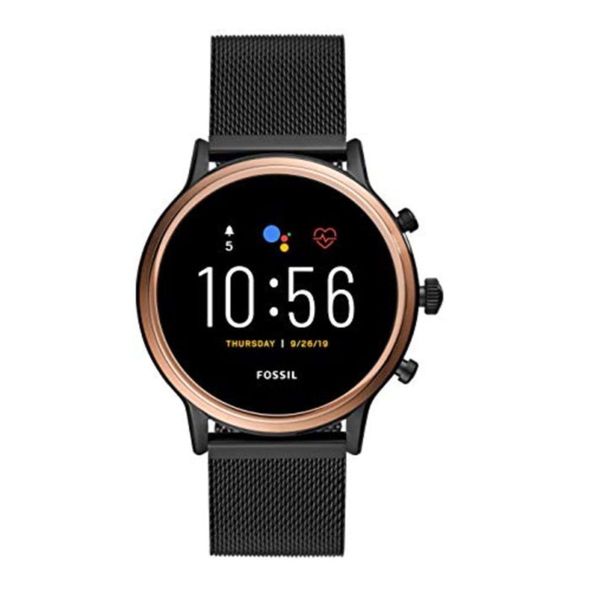 RRP £213.00 Fossil Women's Gen 5 Smartwatch Julianna HR with Wear OS by Google, GPS, Heart Rate Tr