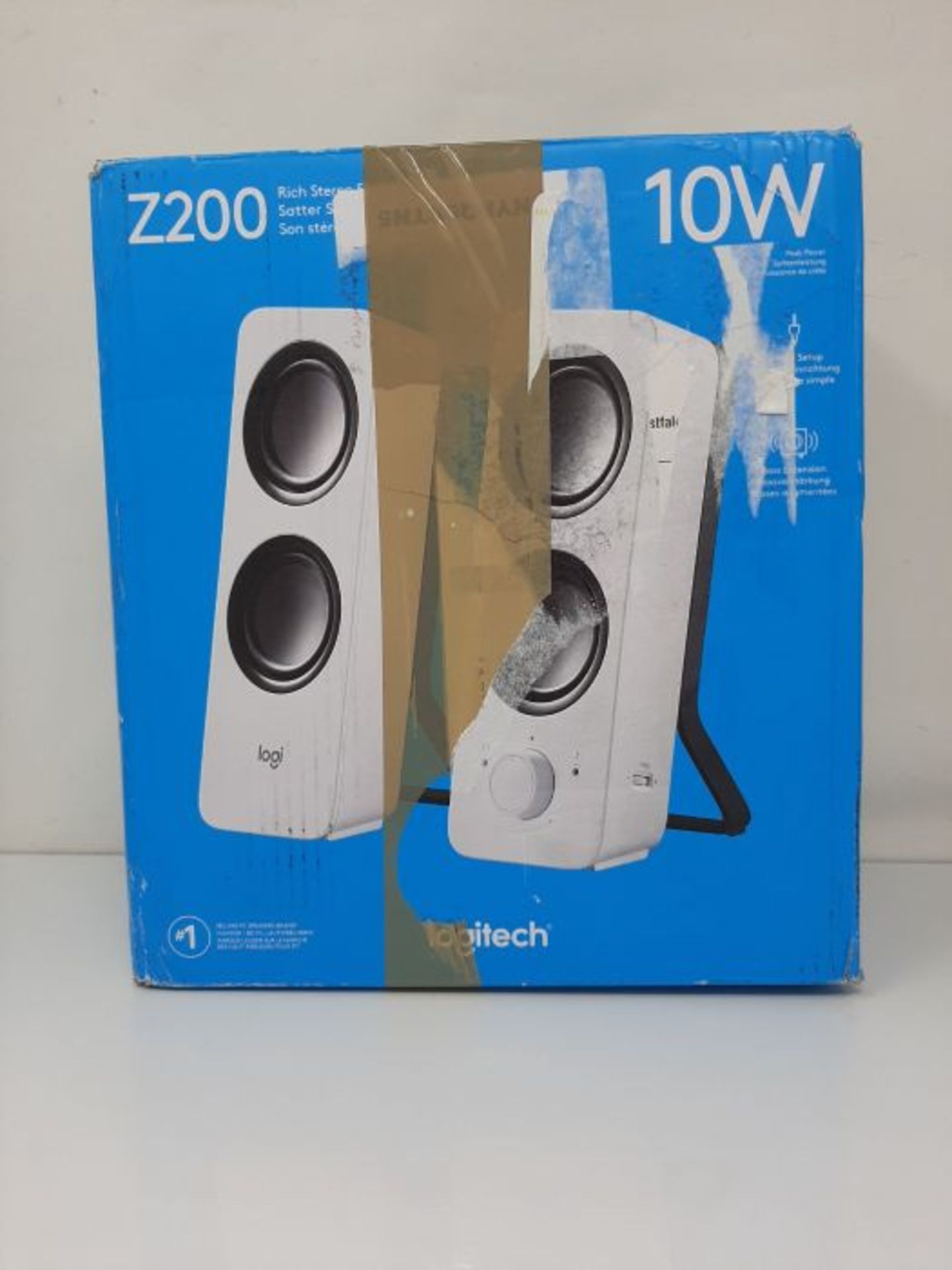 Logitech Z200 PC Speakers, Full Stereo Sound, 10 Watts Peak Power, 2 x 3.5mm Audio Inp - Image 2 of 3