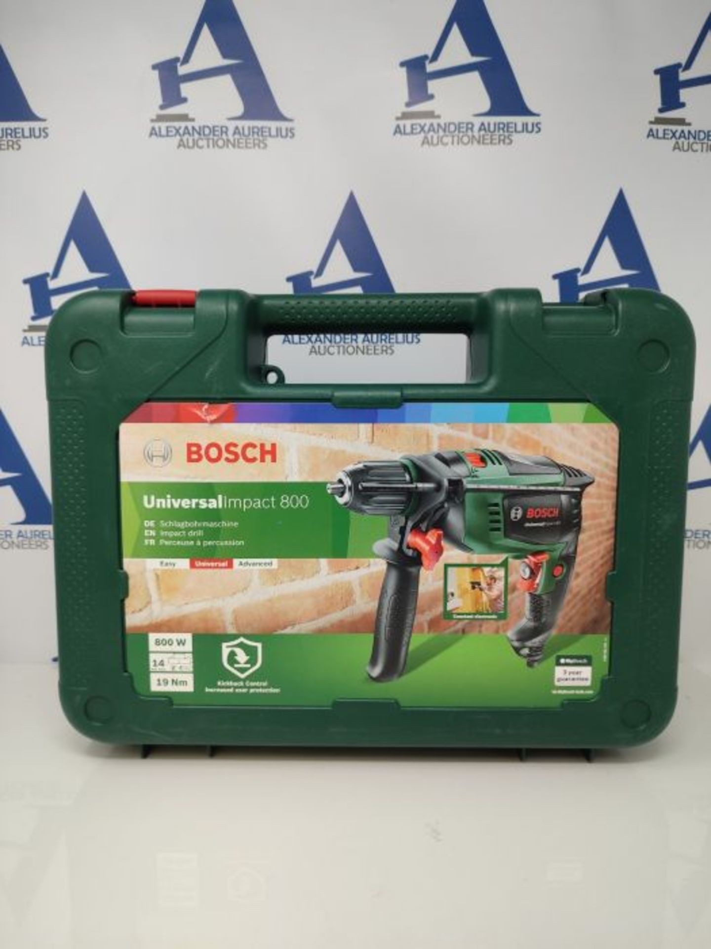 RRP £74.00 Bosch Home and Garden UniversalImpact 800 1-speed impact drill 800 W incl. suitcase - Image 2 of 3