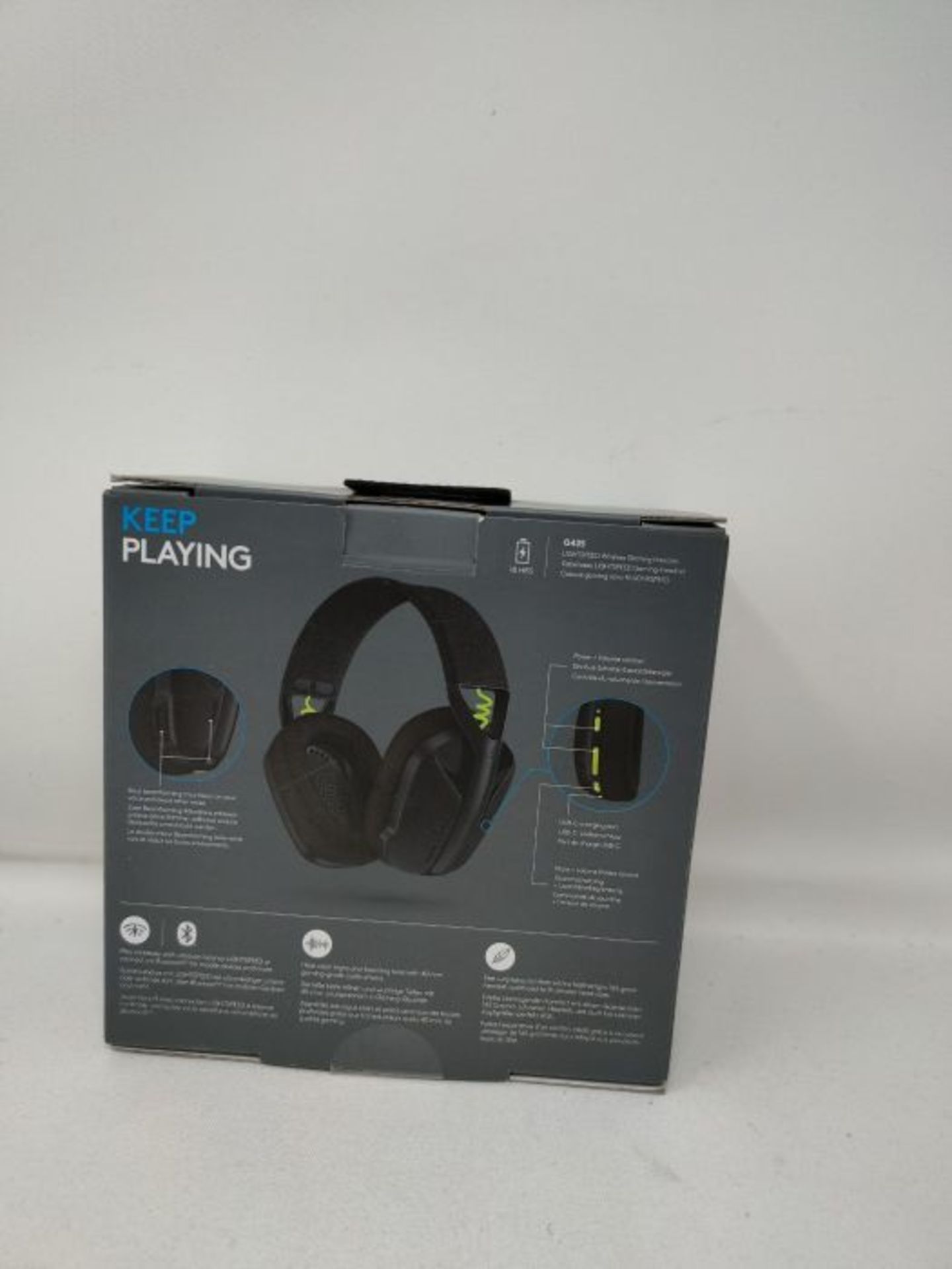 RRP £62.00 Logitech G435 Lightspeed Kabelloses Bluetooth-Gaming-Headset - Leichte Over-Ear-Kopfh? - Image 2 of 3