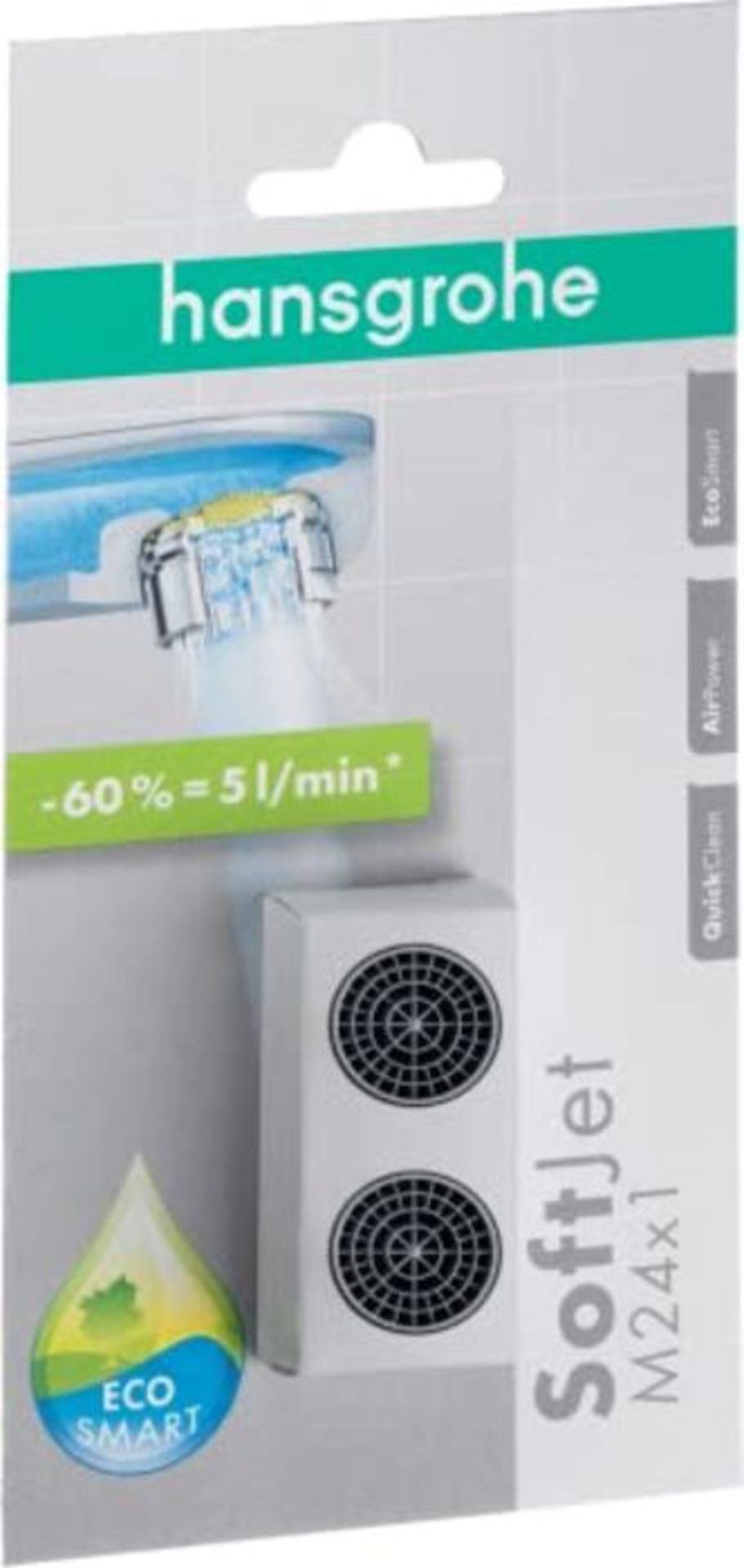hansgrohe 13182000 SoftJet Aerator Set with Water dimmer 5 l/min Spare Parts, Mulitcol